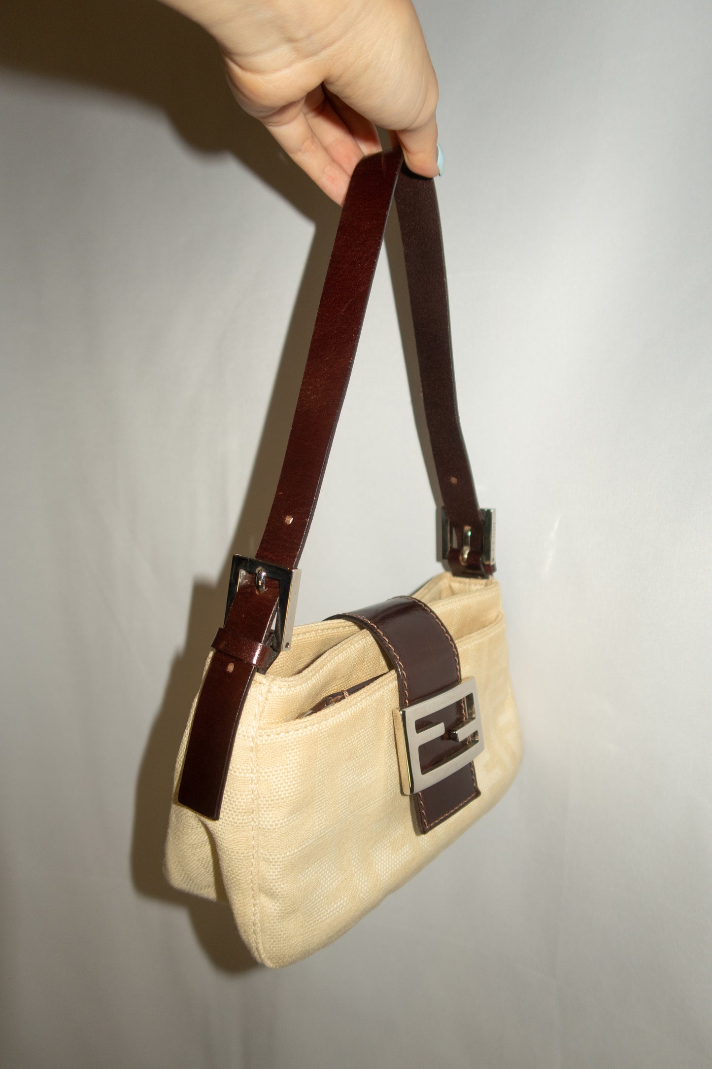 Fendi Zucca Baguette Shoulder Bag