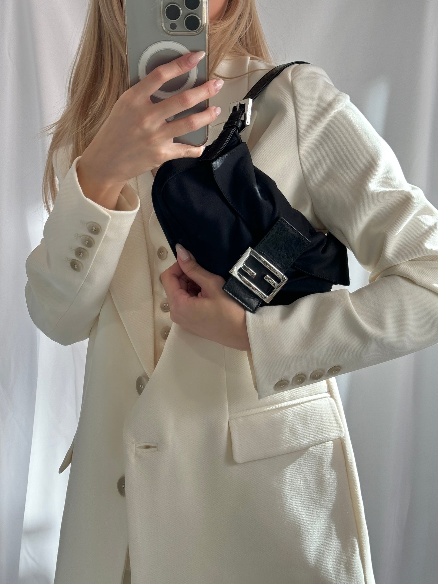 Fendi Baguette Black Shoulder Bag