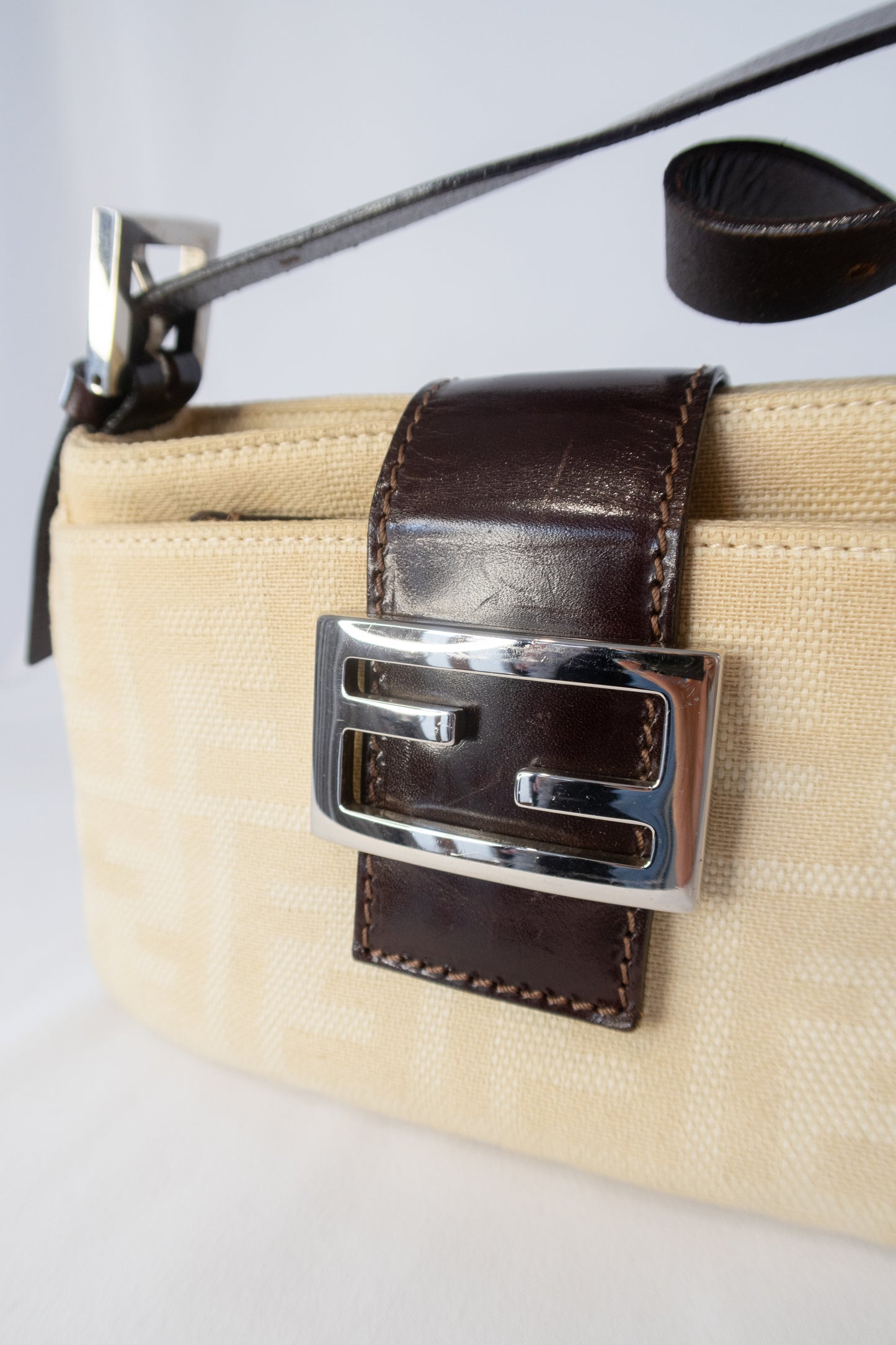 Fendi Zucca Baguette Shoulder Bag