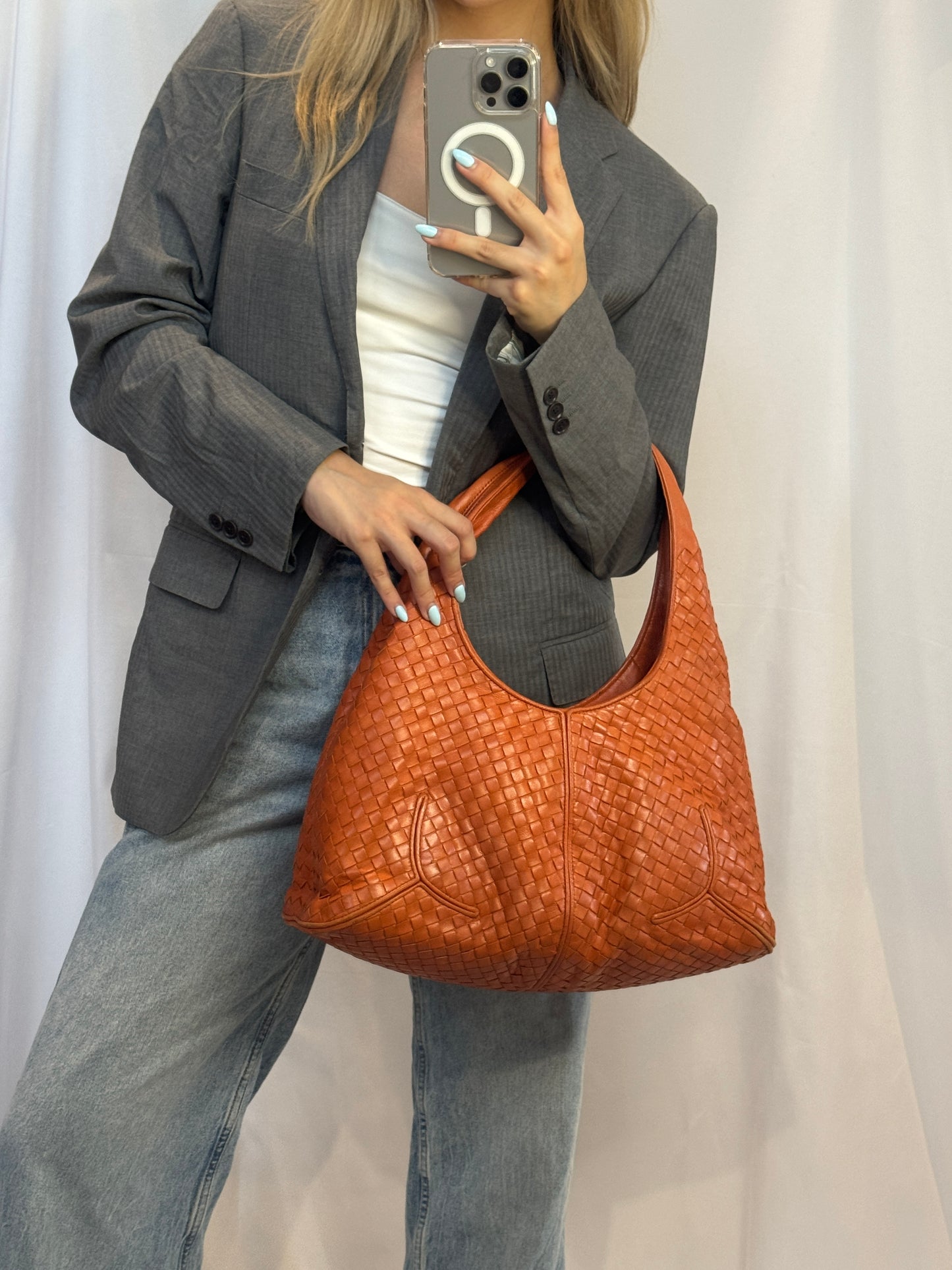 Bottega Veneta Intrecciato Orange Bag