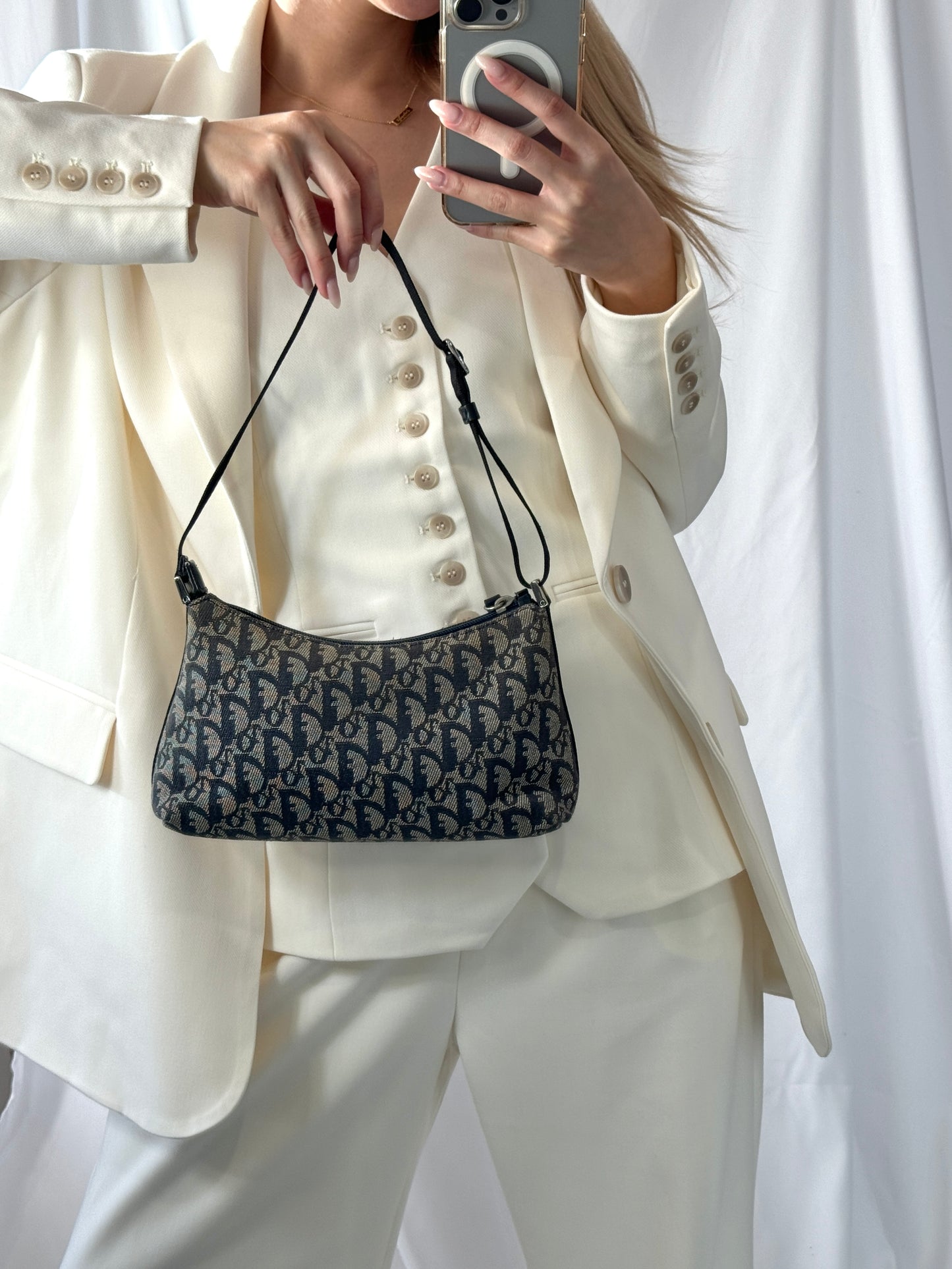 Vintage Dior Trotter Shoulder Bag