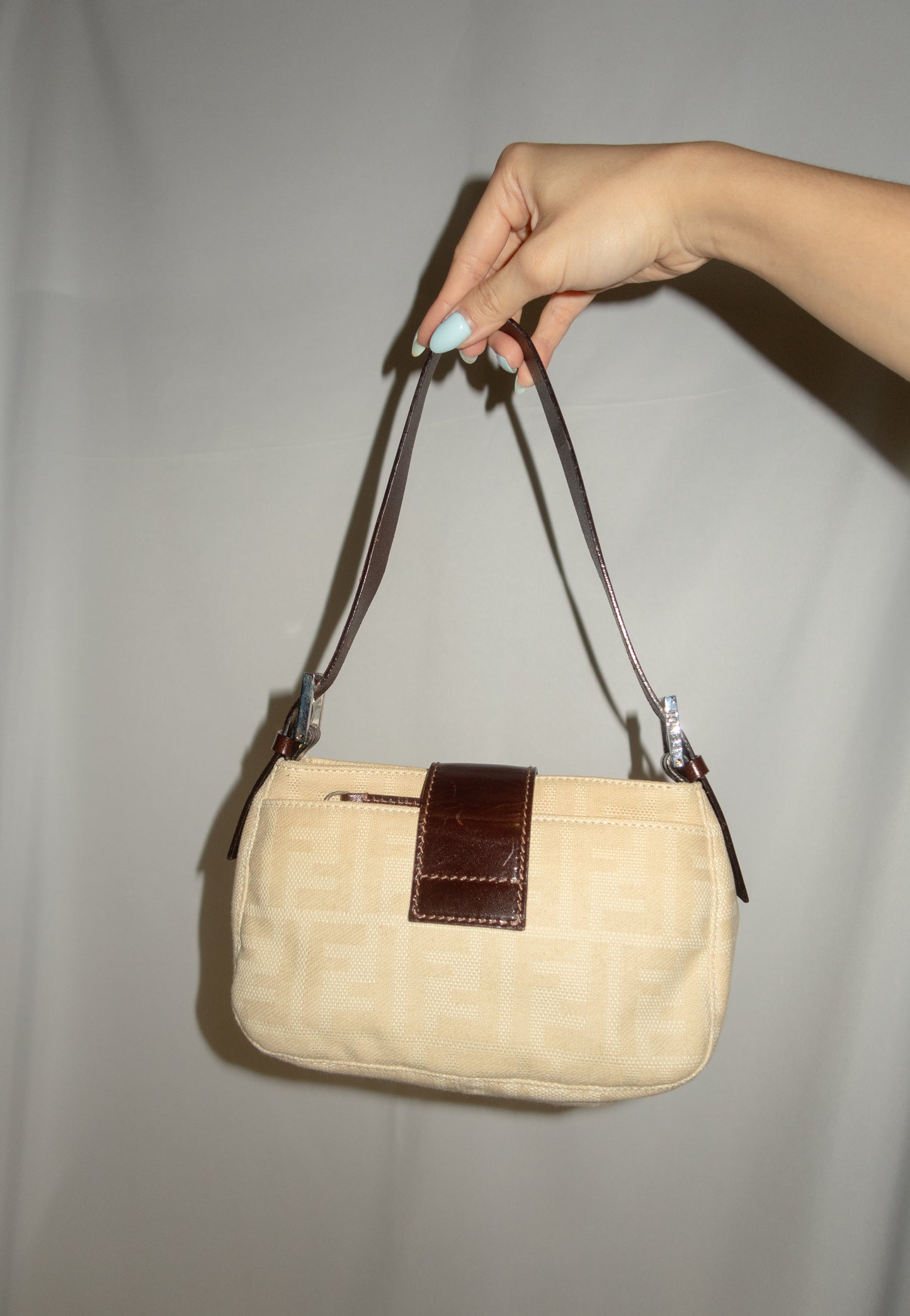 Fendi Zucca Baguette Shoulder Bag