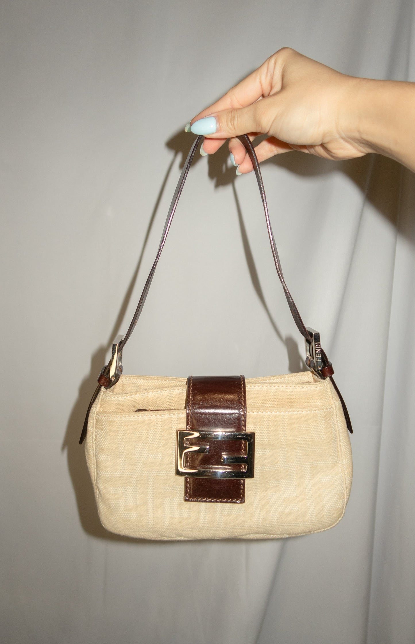 Fendi Zucca Baguette Shoulder Bag
