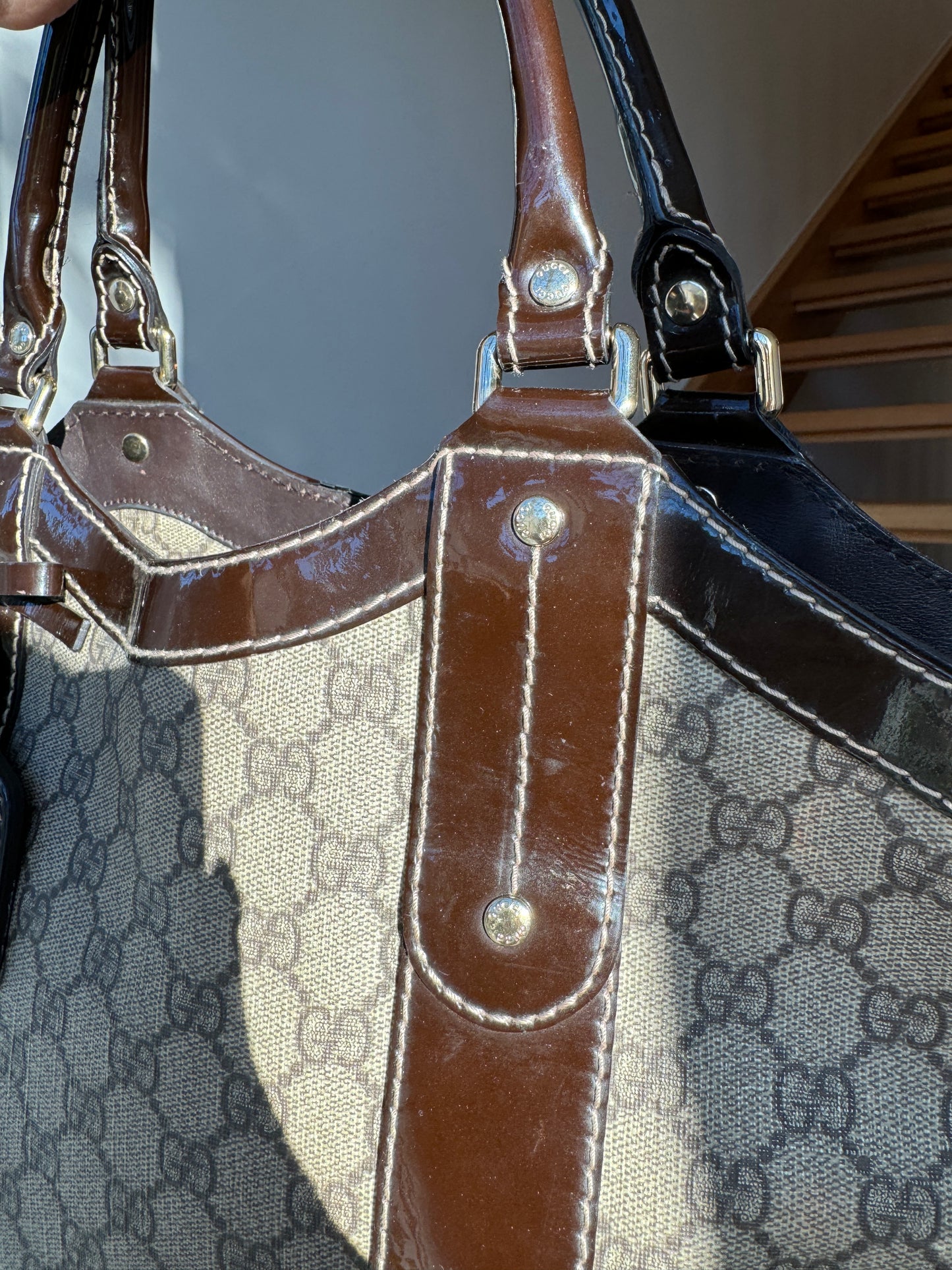 Gucci Monogram Bow Vanity Tote Bag