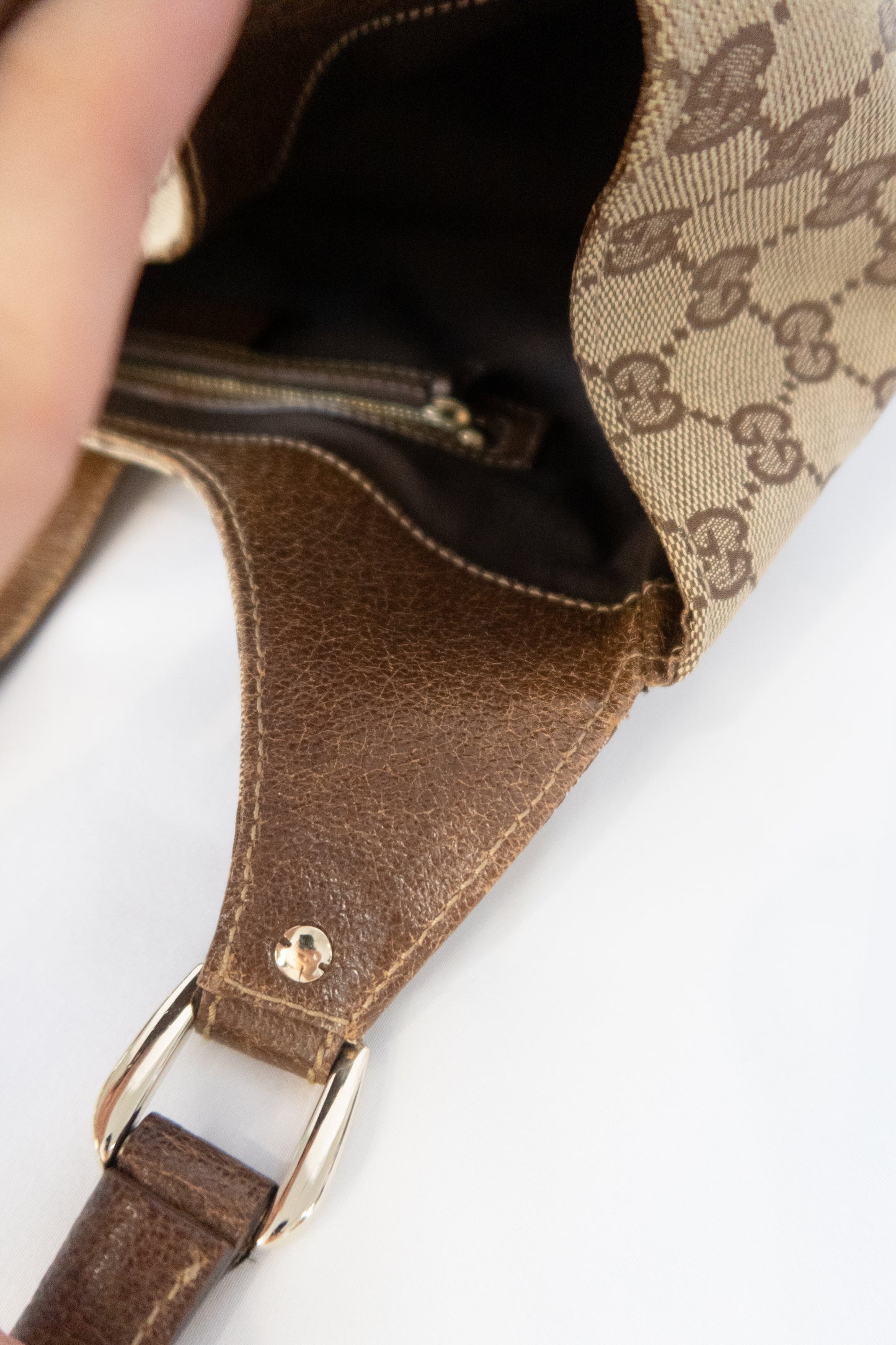 Gucci GG Nailhead Jackie Bardot Bag