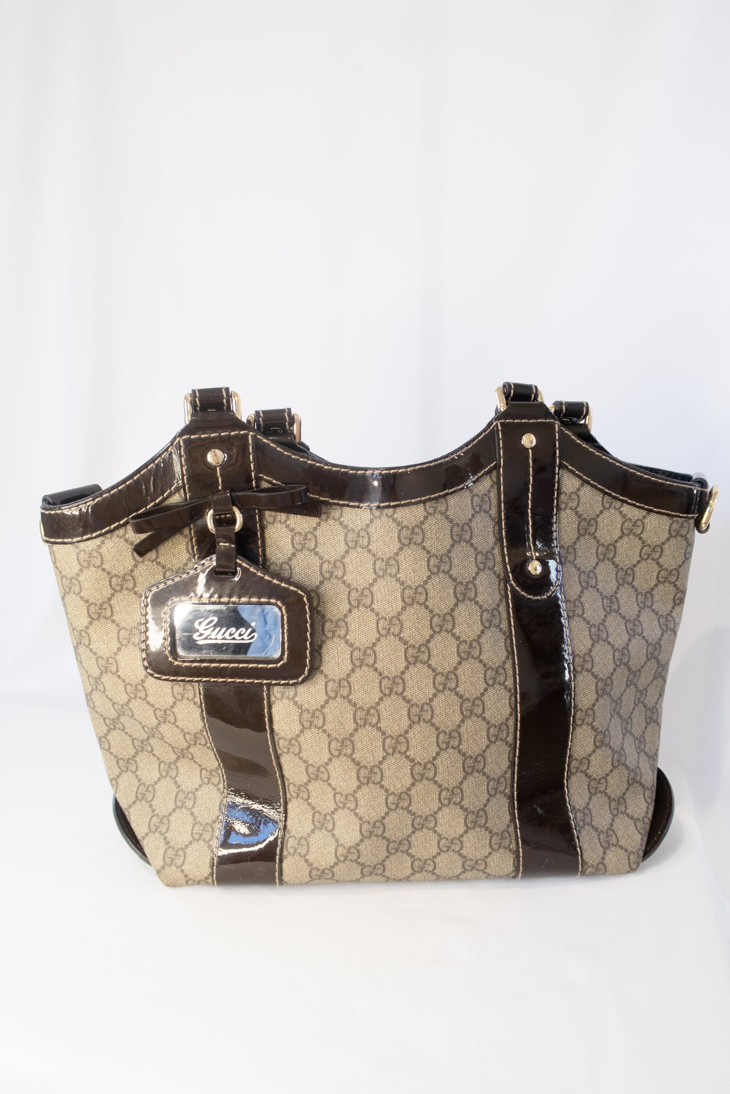 Gucci Monogram Bow Vanity Tote Bag