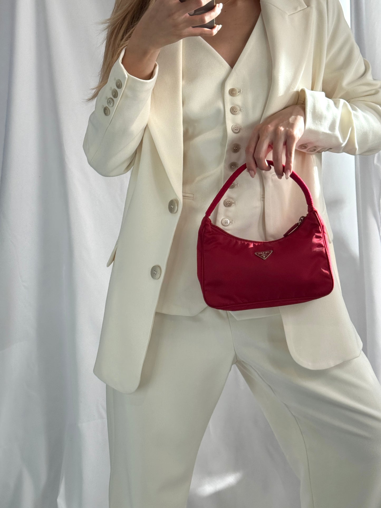 Prada Red Tessuto Nylon Bag