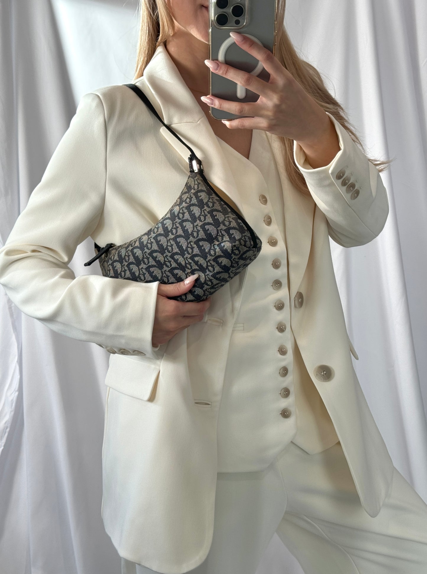 Vintage Dior Trotter Shoulder Bag