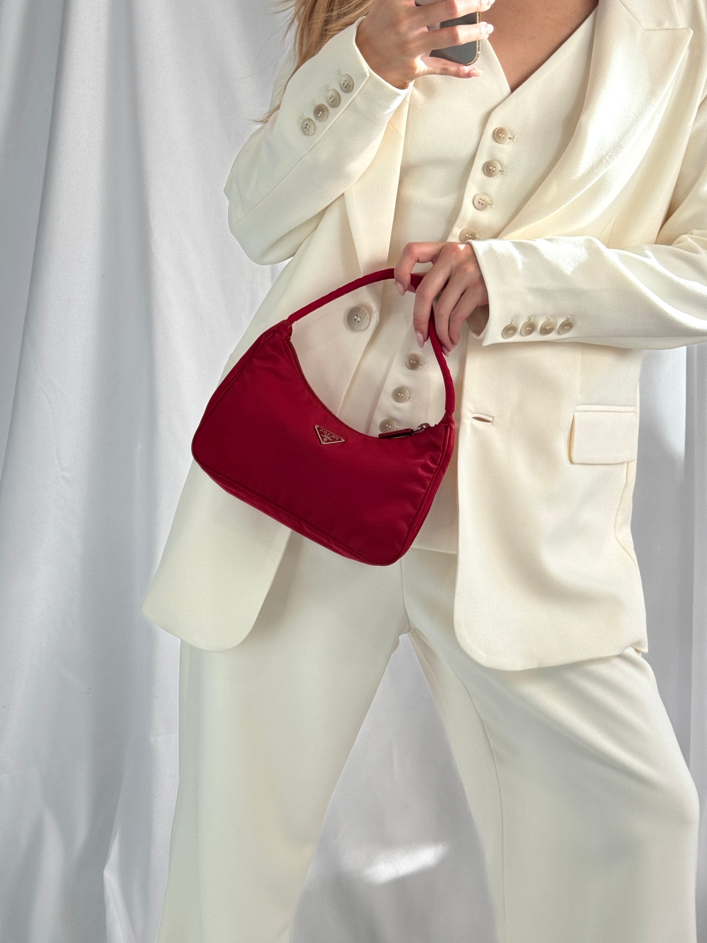 Prada Red Tessuto Nylon Bag