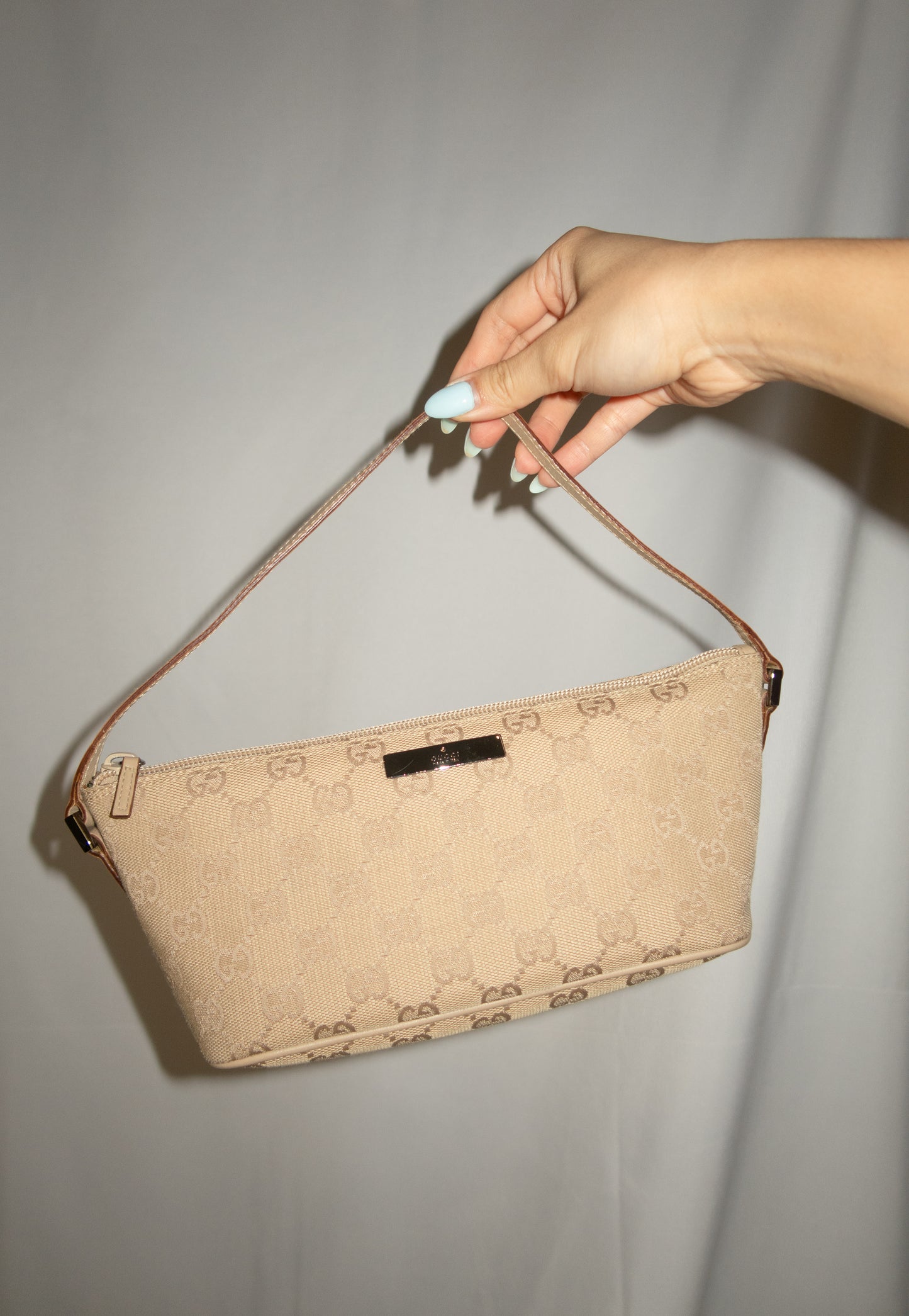 Gucci Monogram Boat Pochette Bag