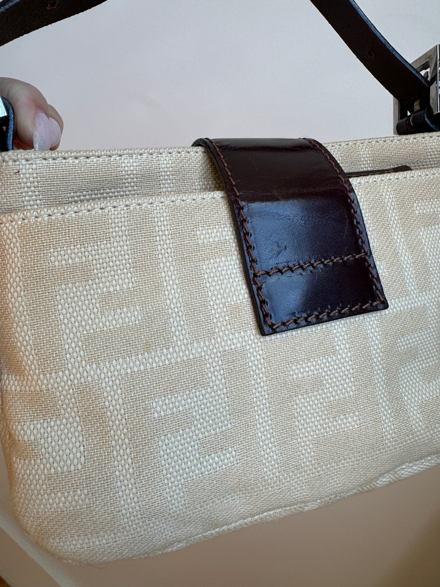 Fendi Zucca Baguette Shoulder Bag
