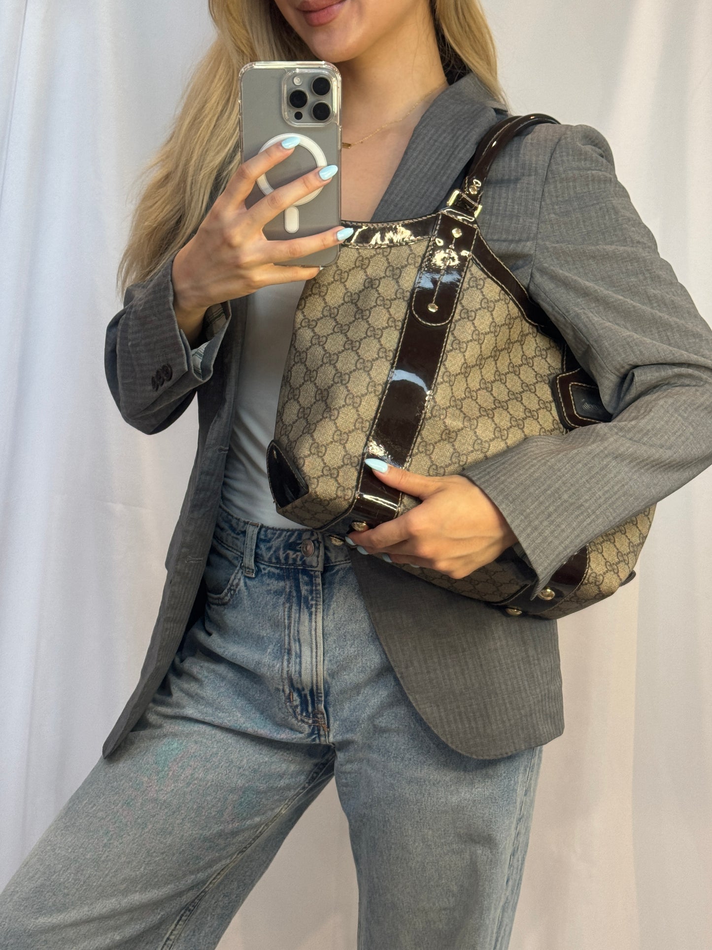 Gucci Monogram Bow Vanity Tote Bag
