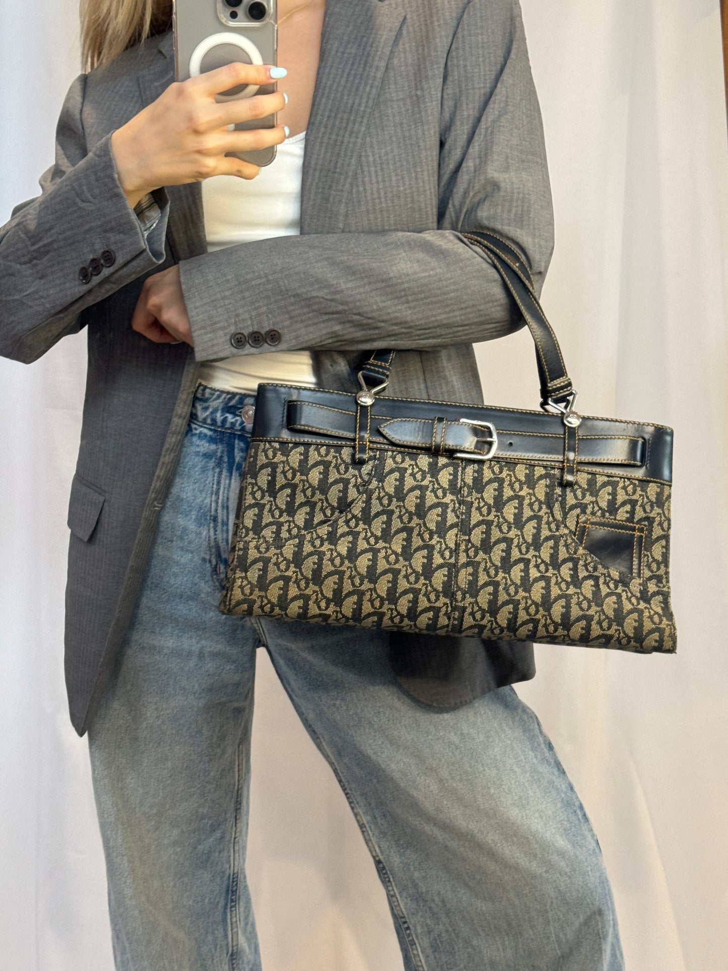 Christian Dior Trotter Jeans Pocket Tote Bag