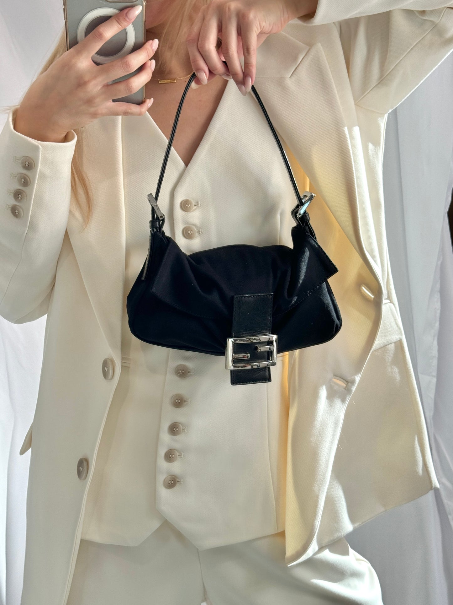 Fendi Baguette Black Shoulder Bag