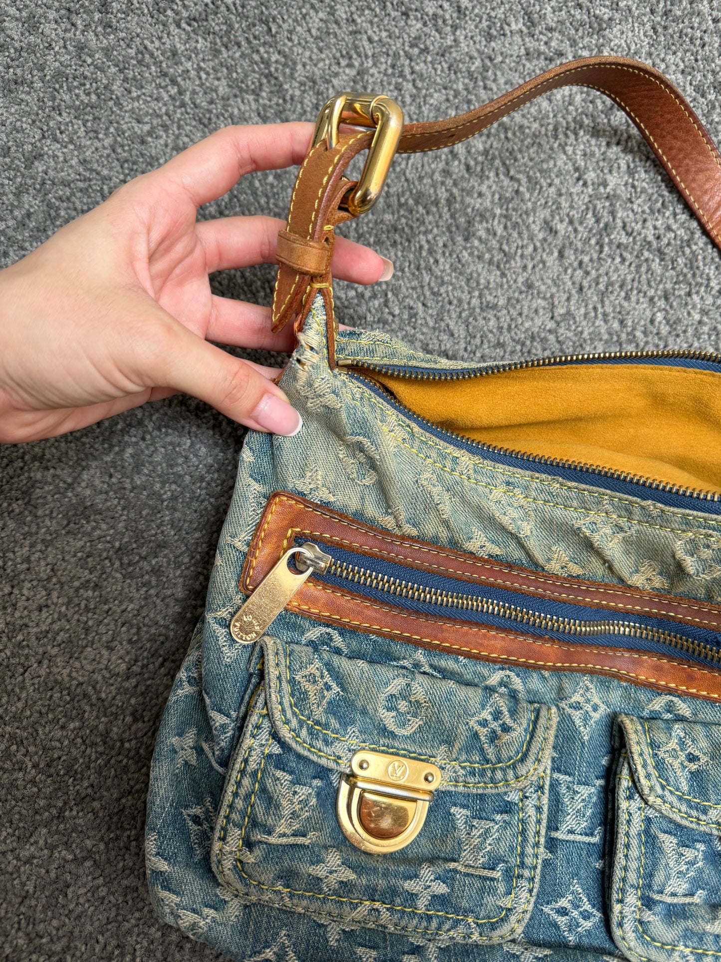 Louis Vuitton Denim Baggy PM Shoulder Bag