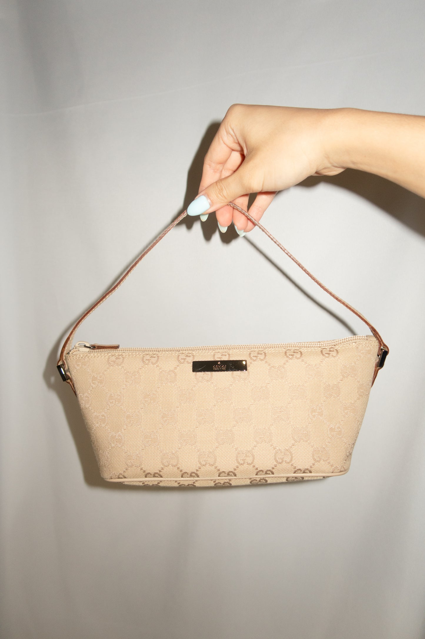 Gucci Monogram Boat Pochette Bag