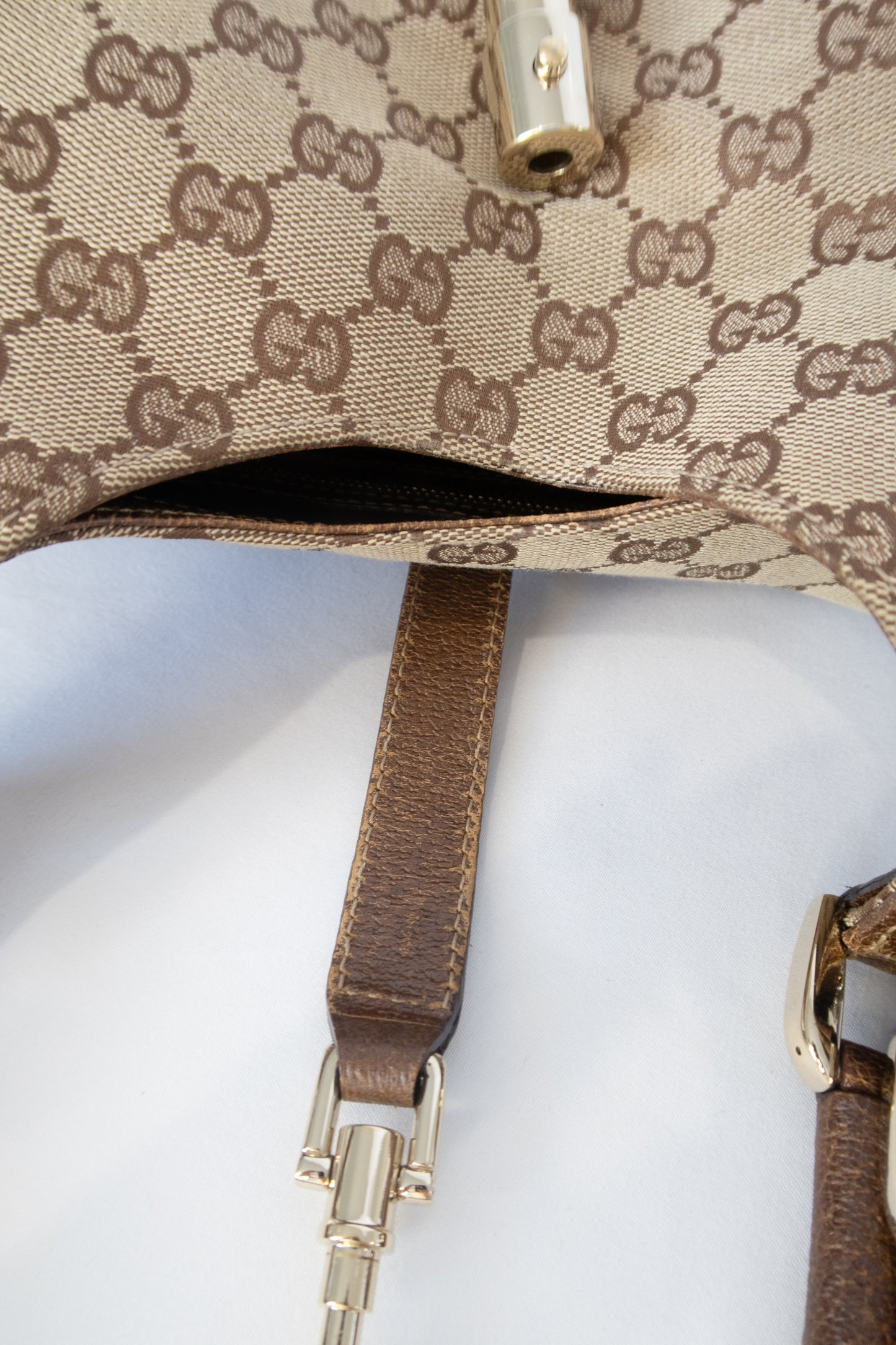 Gucci GG Nailhead Jackie Bardot Bag