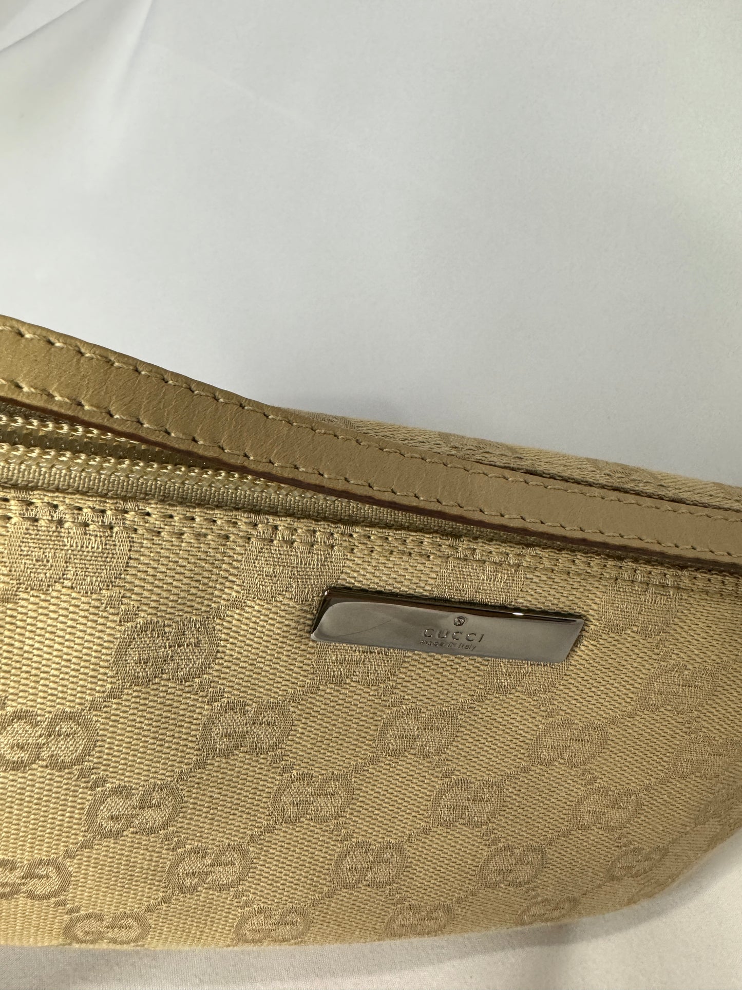 Gucci Monogram Boat Pochette Bag