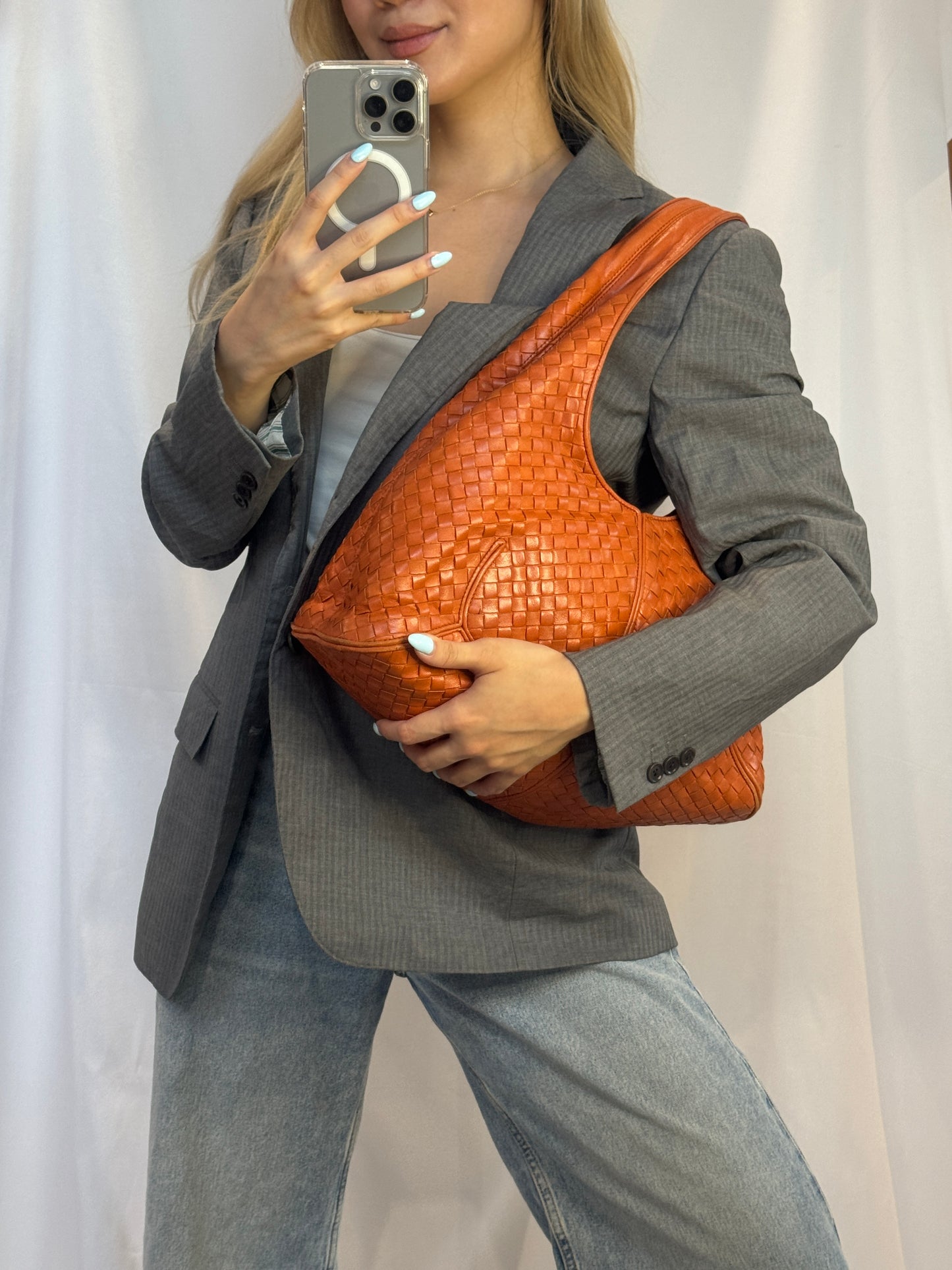 Bottega Veneta Intrecciato Orange Bag