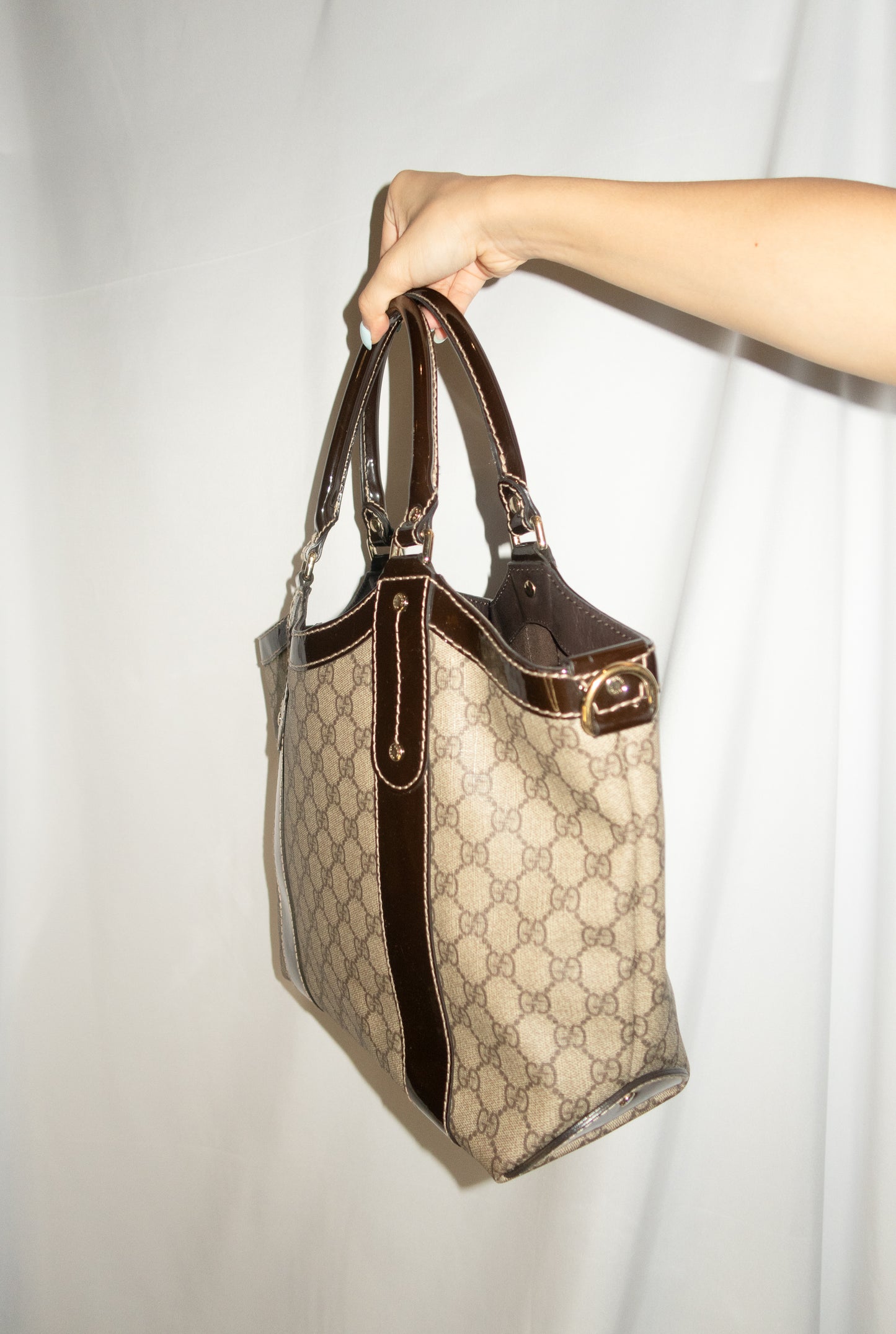 Gucci Monogram Bow Vanity Tote Bag