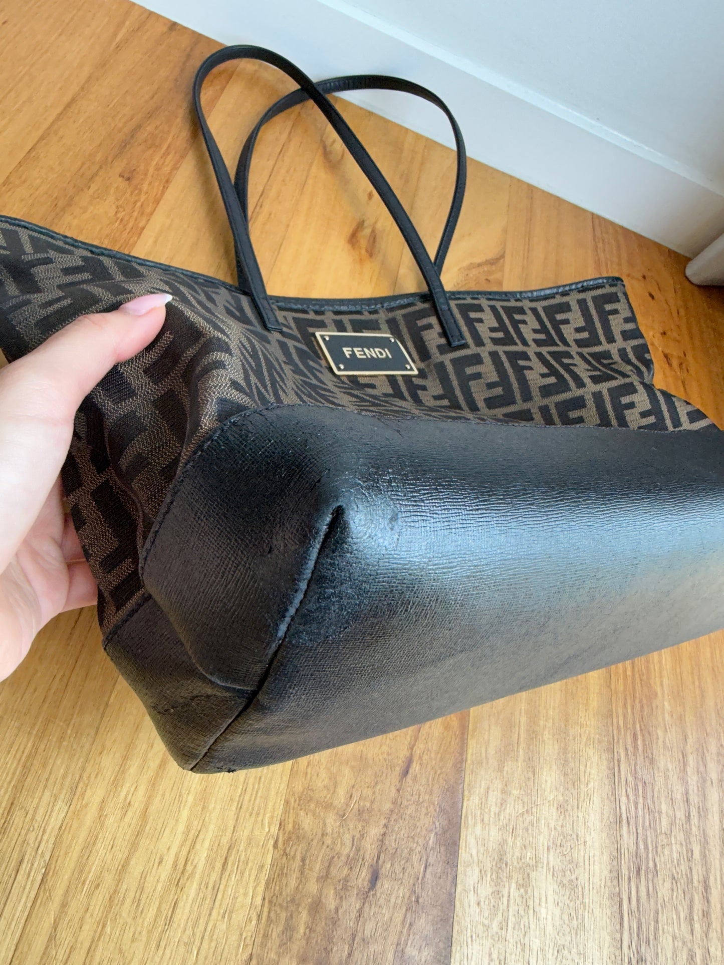 Fendi Zucca Monogram Shopper Tote Bag