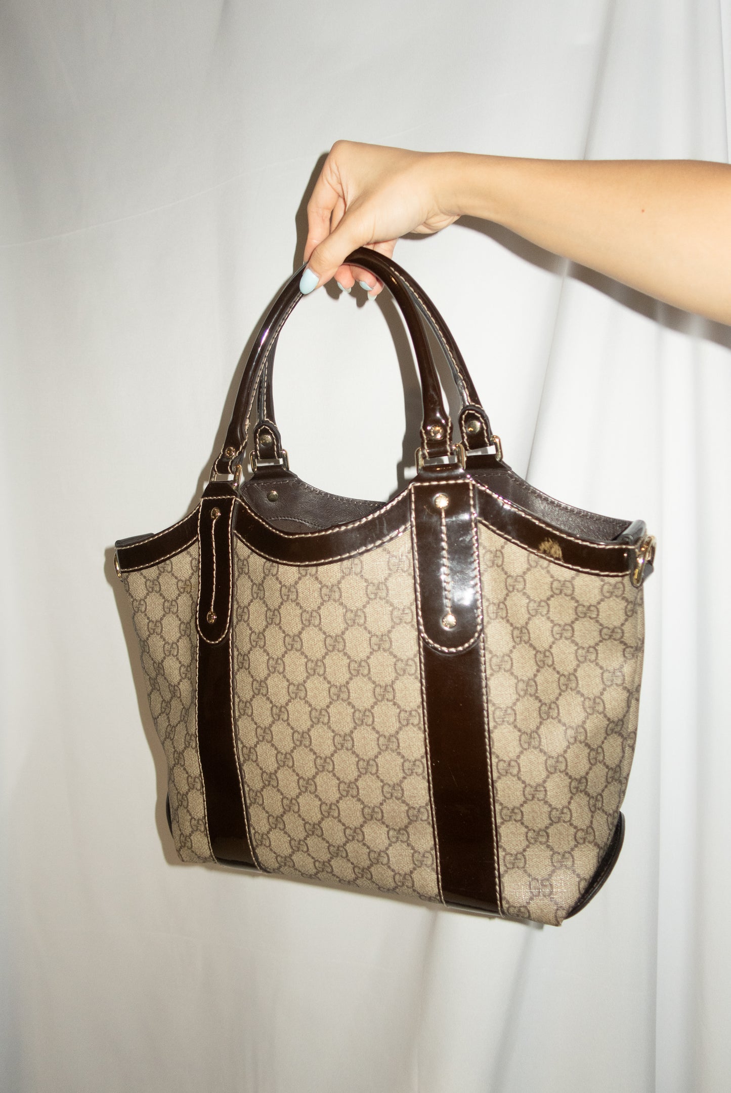 Gucci Monogram Bow Vanity Tote Bag