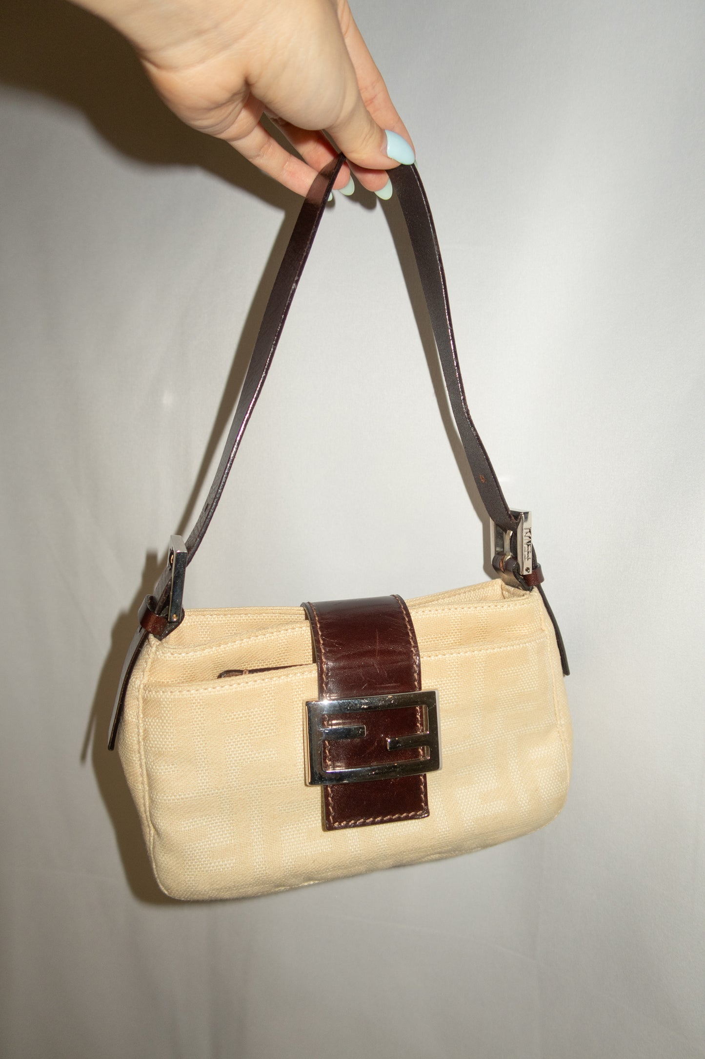 Fendi Zucca Baguette Shoulder Bag