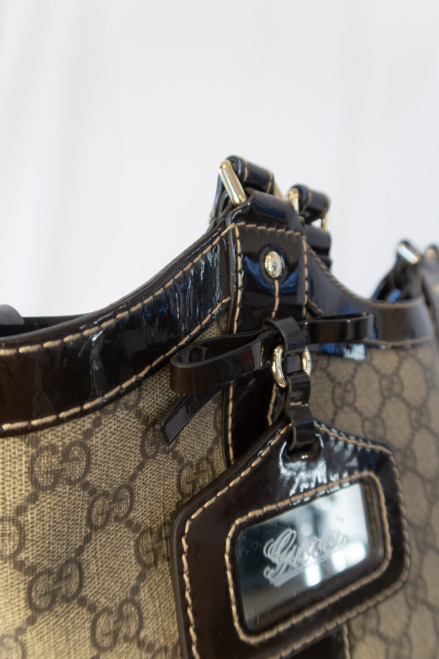 Gucci Monogram Bow Vanity Tote Bag