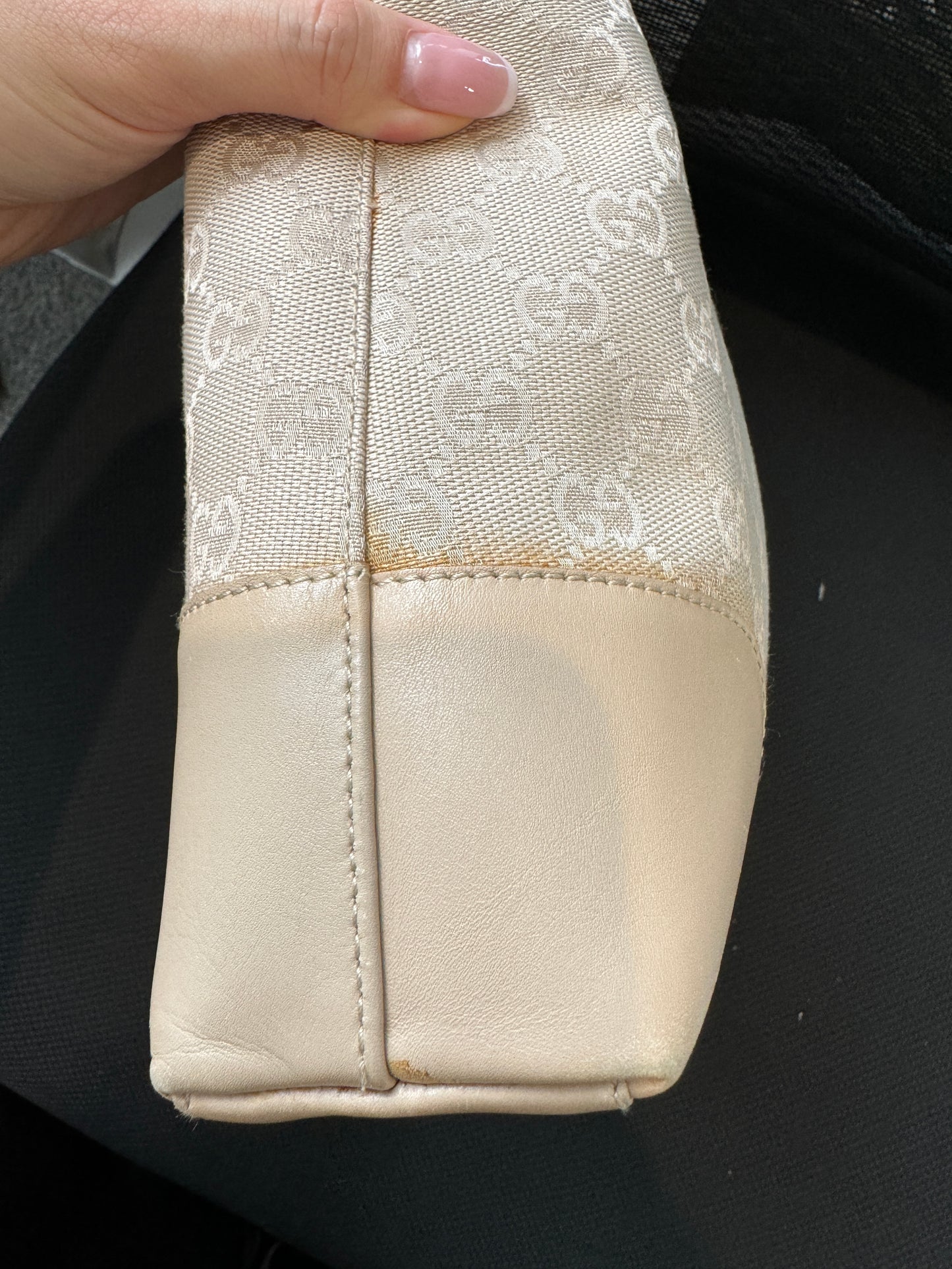 Gucci One Shoulder Canvas Tote