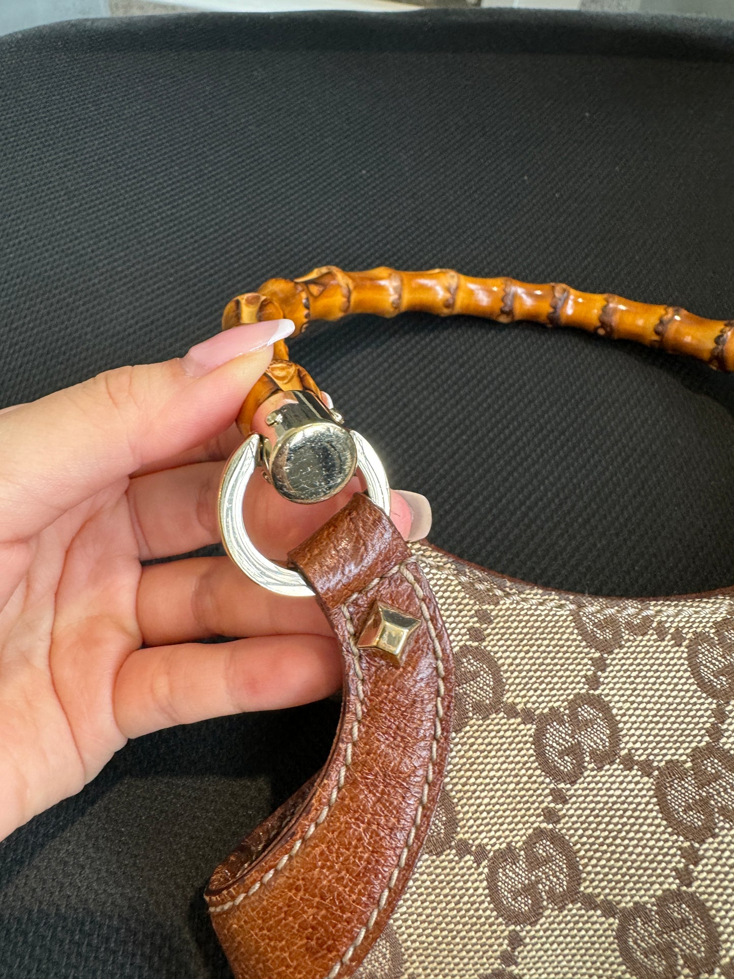Gucci Bamboo Handle Tote Bag