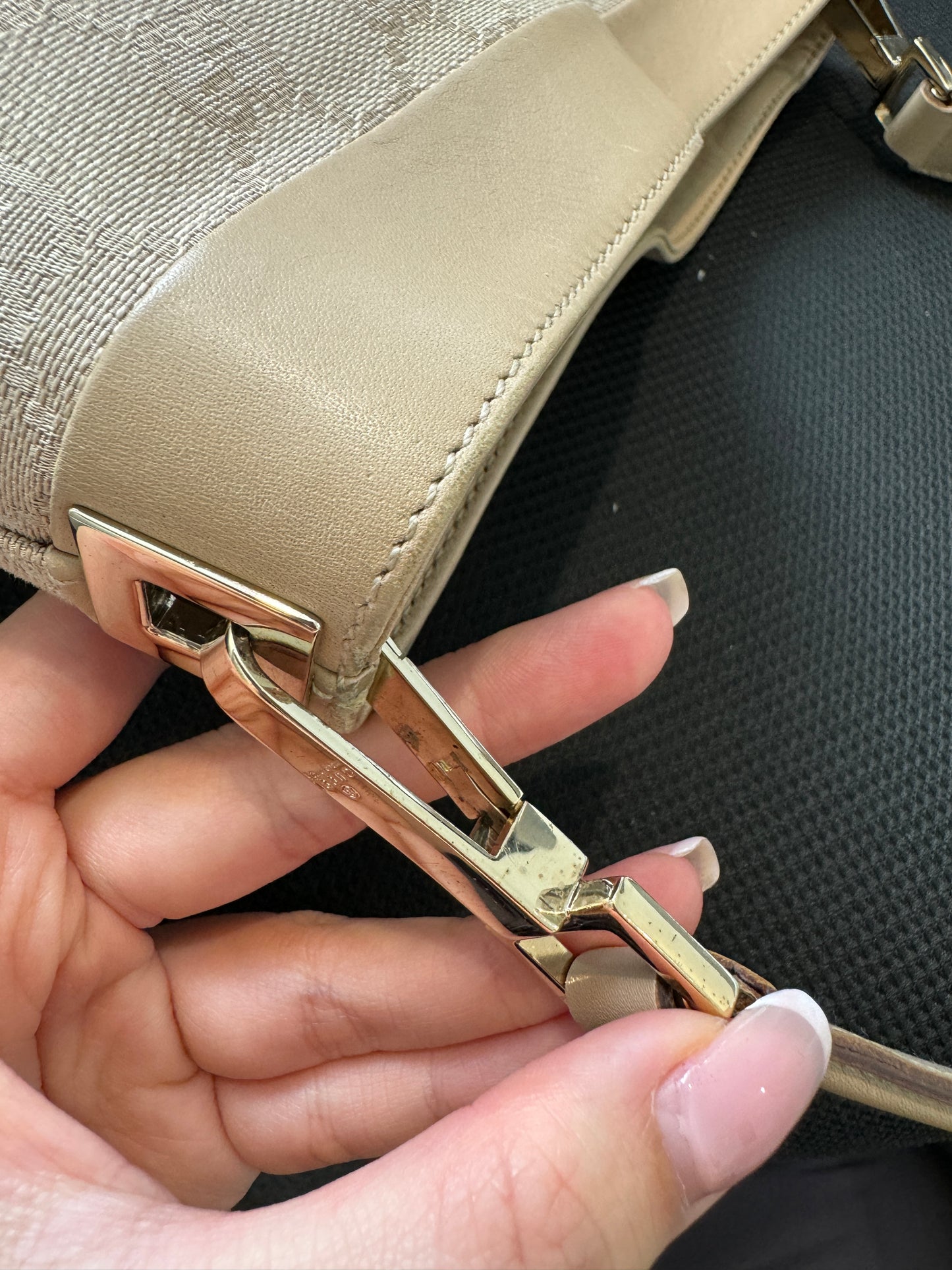 Gucci One Shoulder Canvas Tote