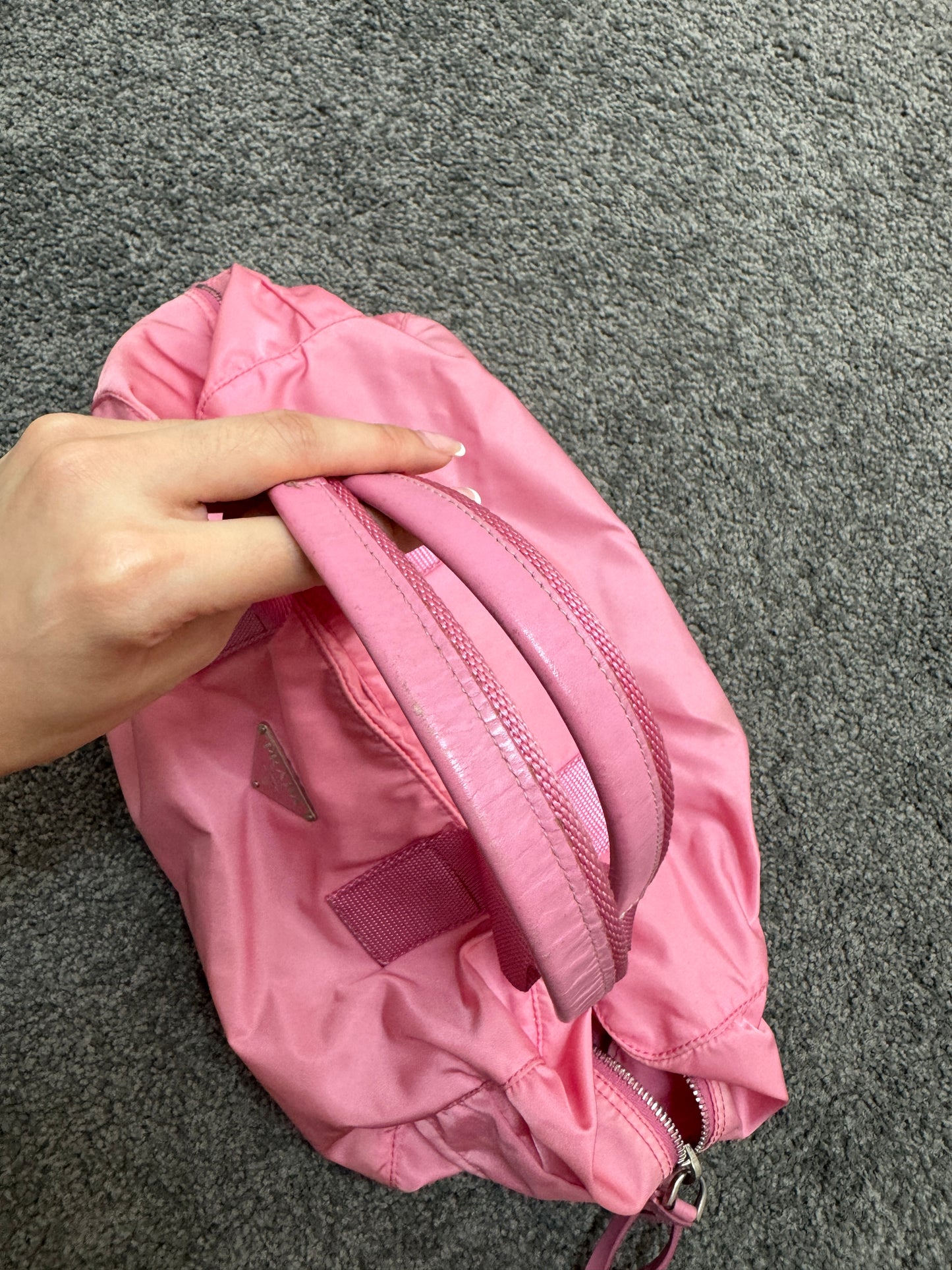 Prada Pink Nylon Shoulder Bag