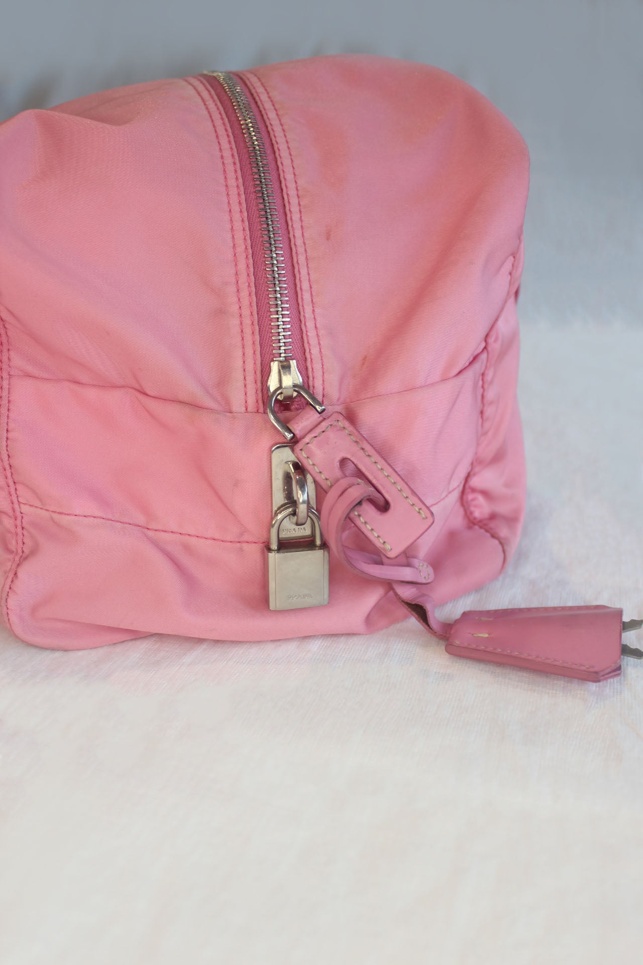 Prada Pink Nylon Shoulder Bag