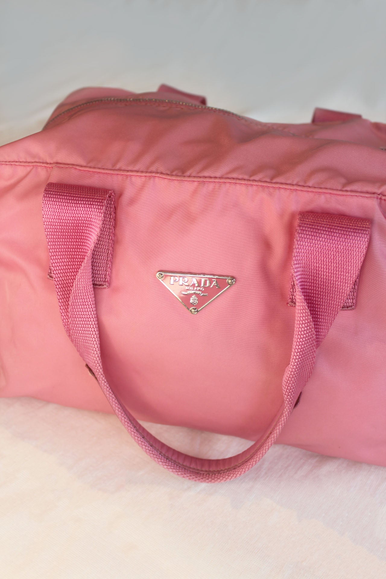 Prada Pink Nylon Shoulder Bag