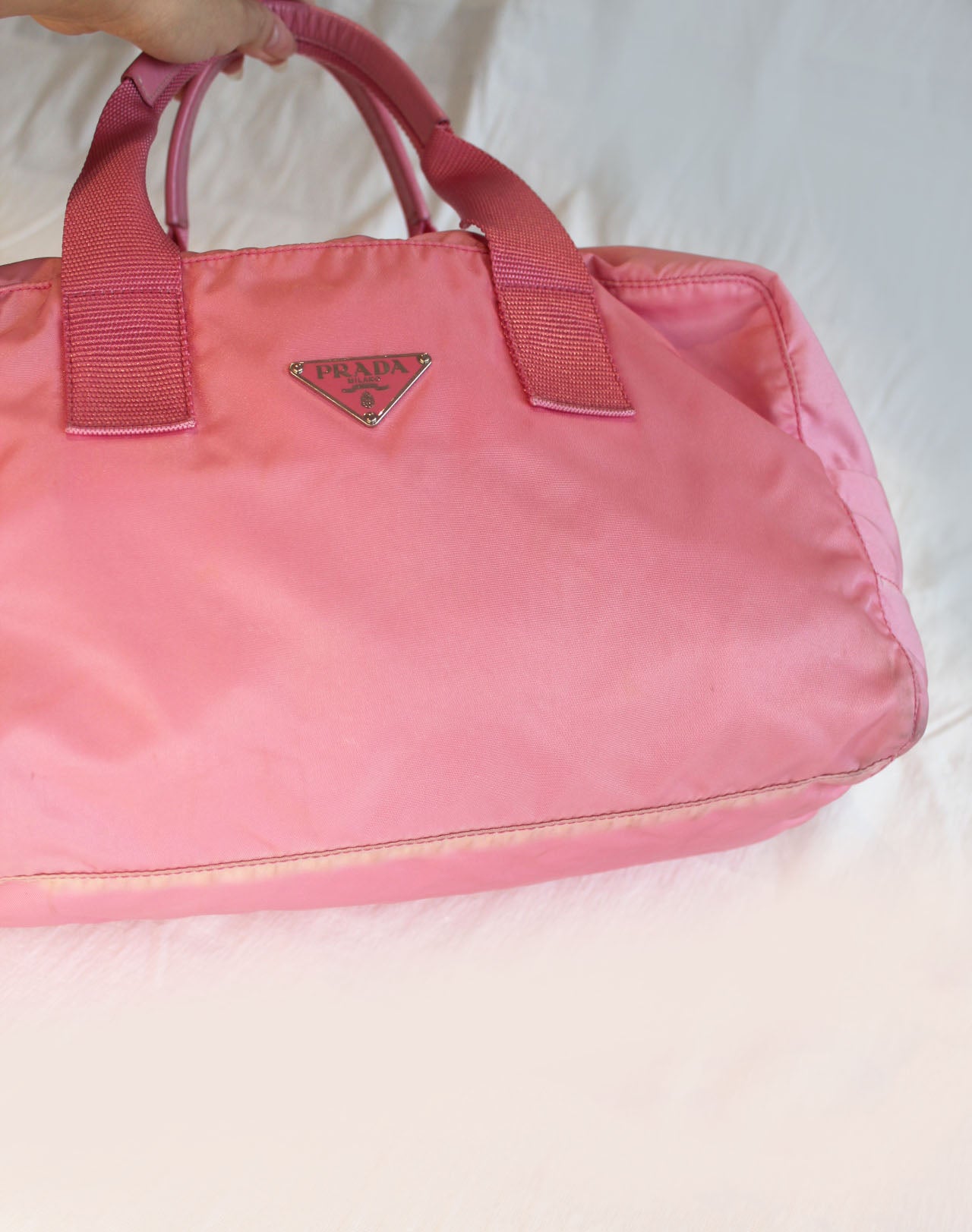 Prada Pink Nylon Shoulder Bag