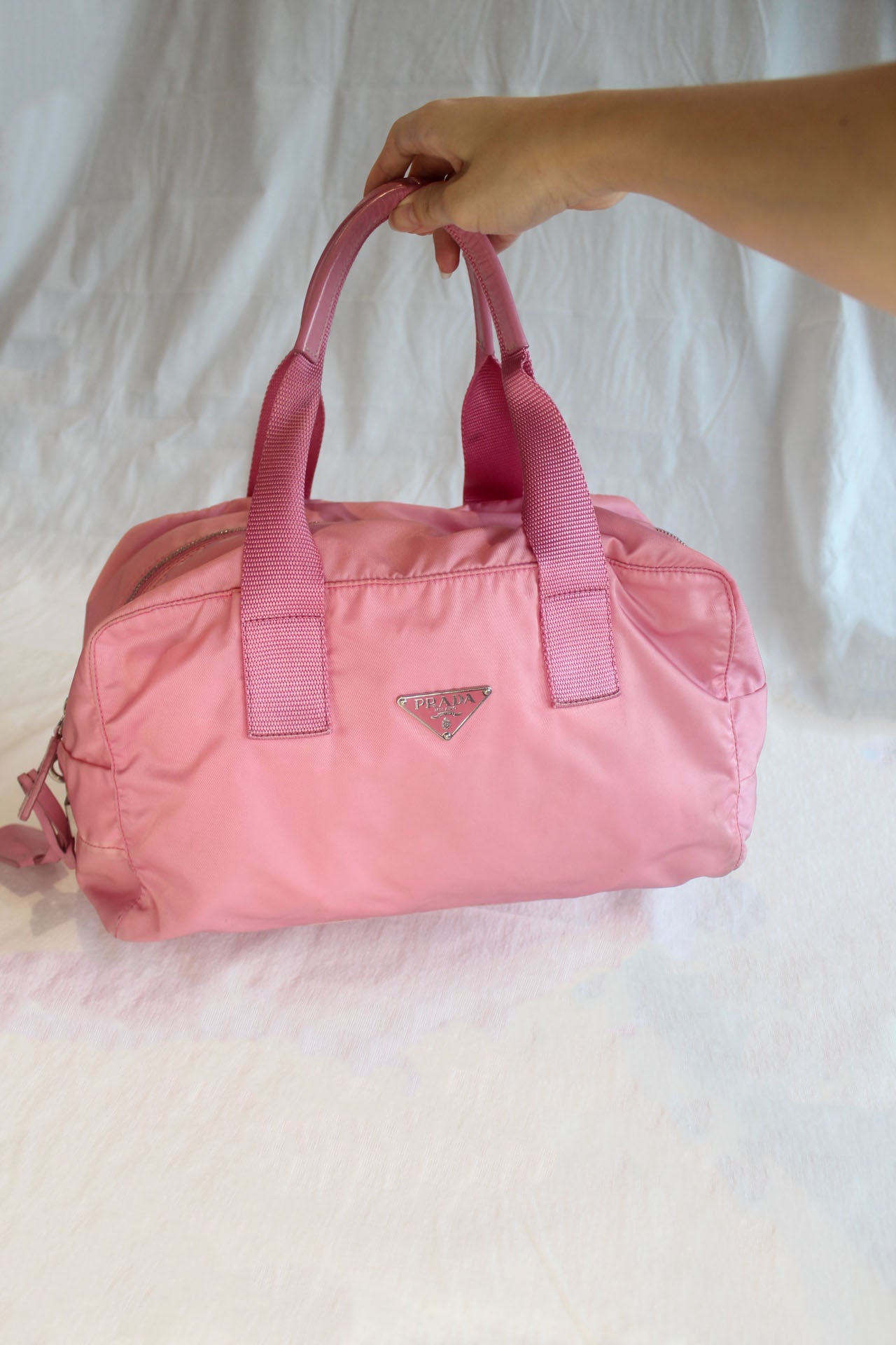 Prada Pink Nylon Shoulder Bag