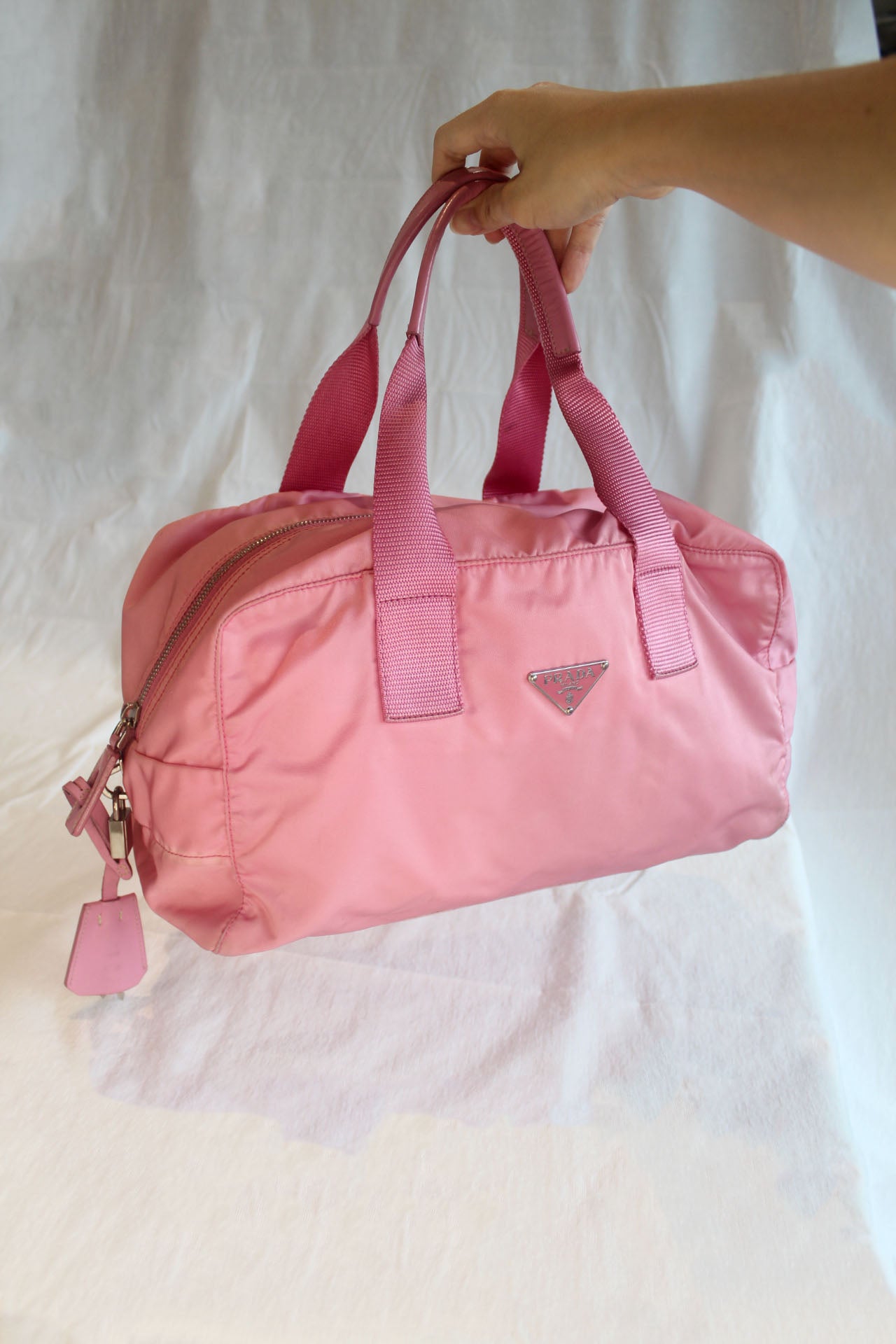 Prada Pink Nylon Shoulder Bag