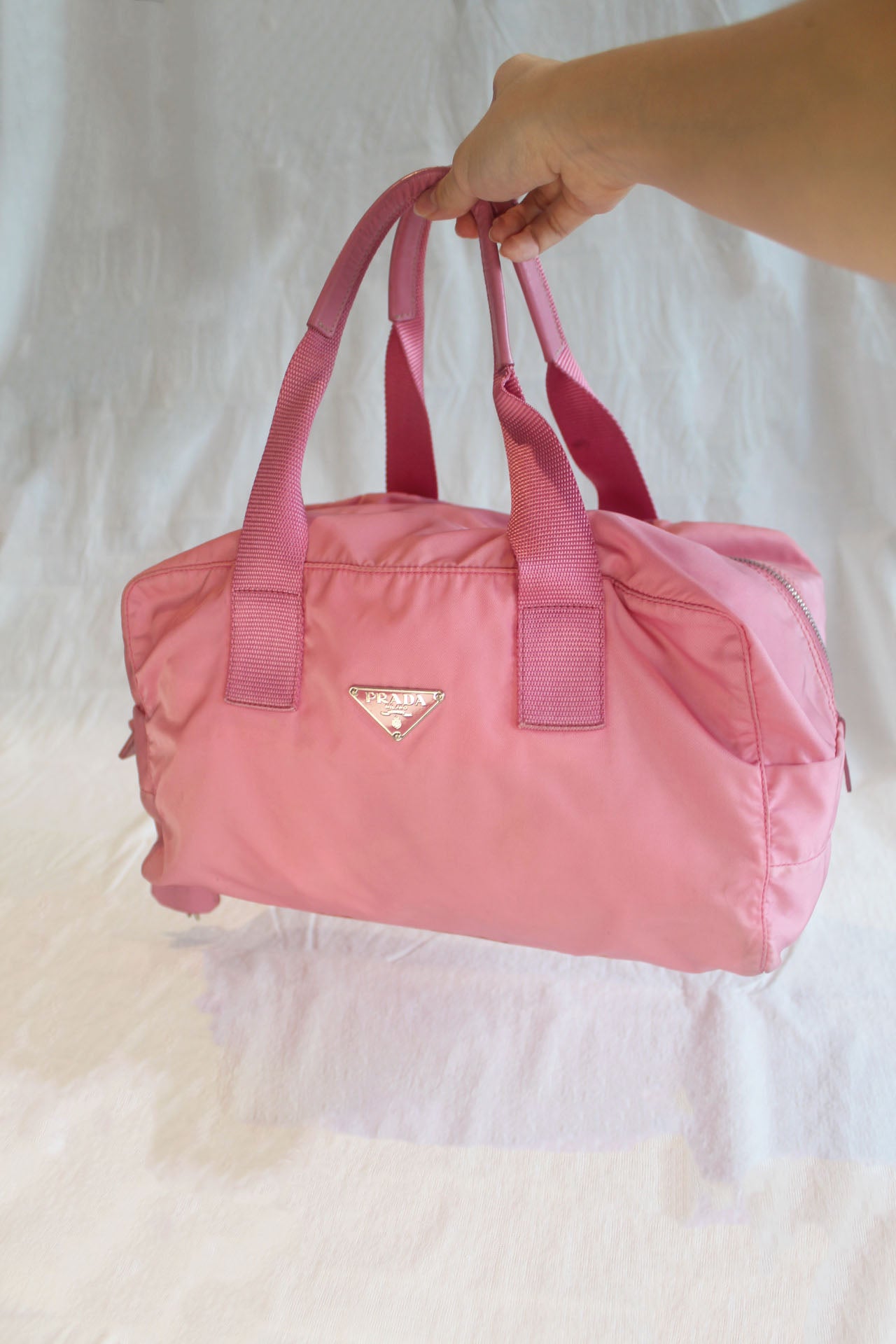 Prada Pink Nylon Shoulder Bag