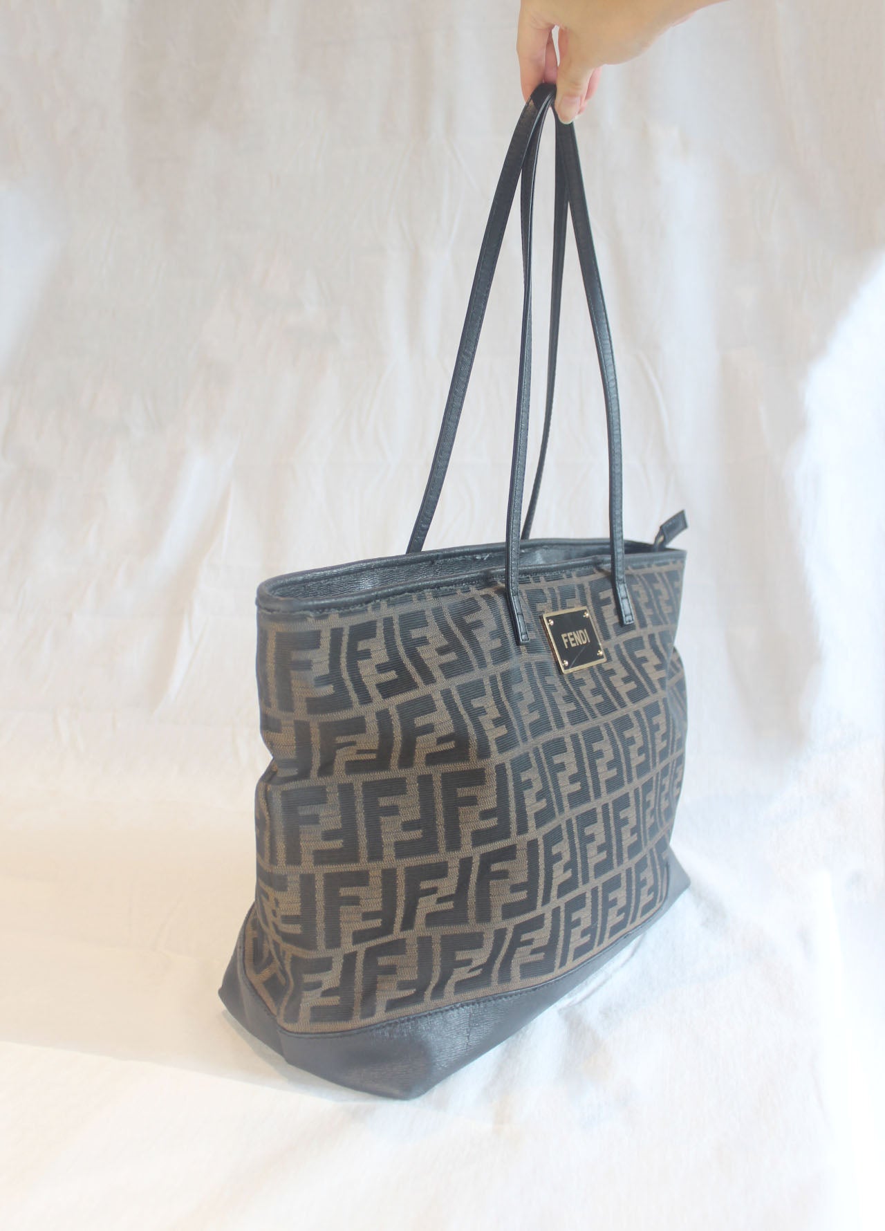 Fendi Zucca Monogram Shopper Tote Bag