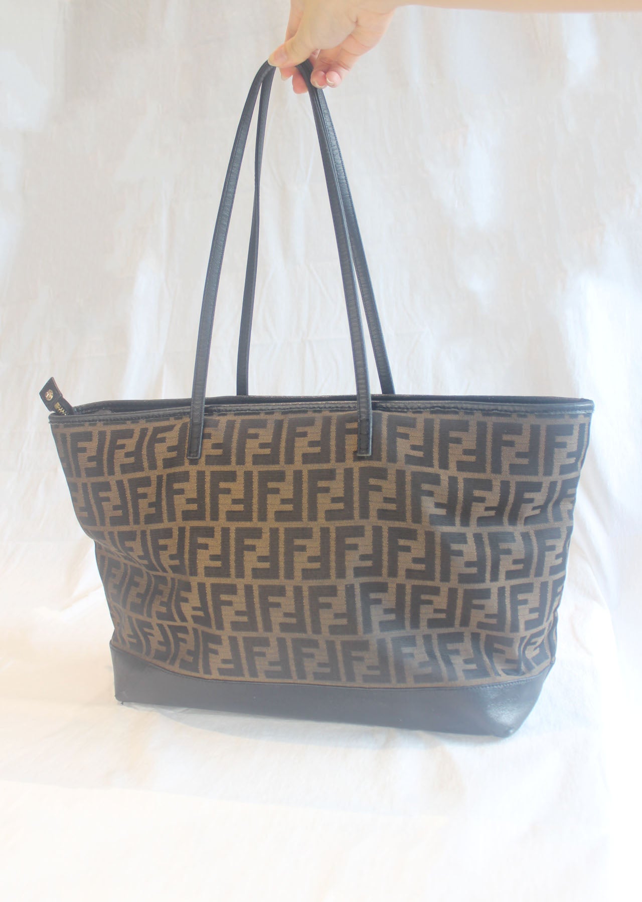 Fendi Zucca Monogram Shopper Tote Bag