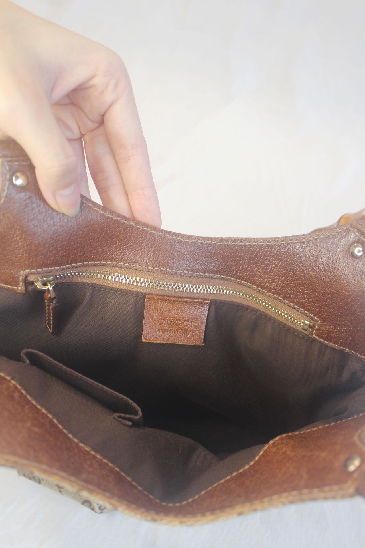 Gucci Bamboo Handle Tote Bag
