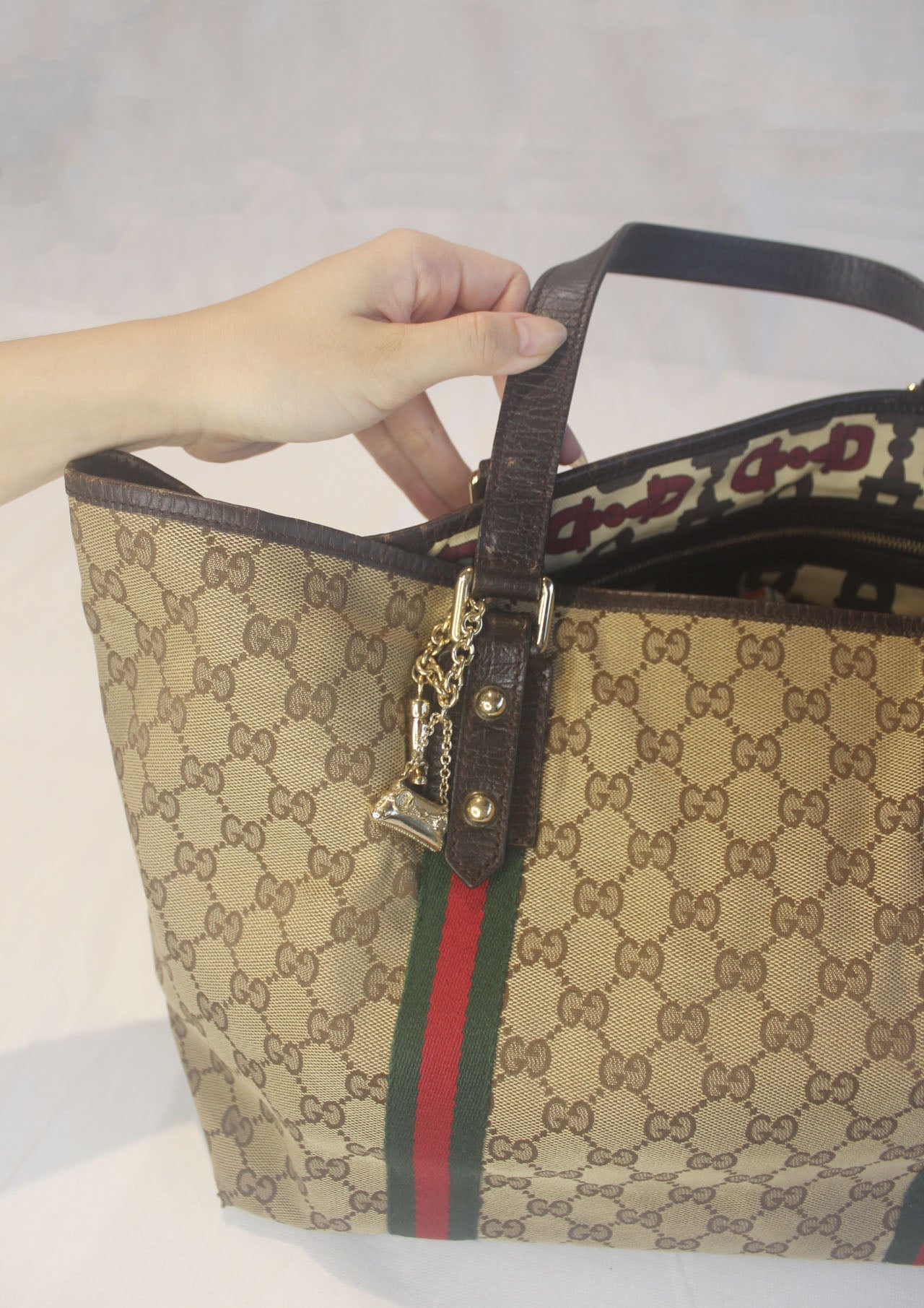 Gucci Monogram Medium Jolicoeur Tote Bag