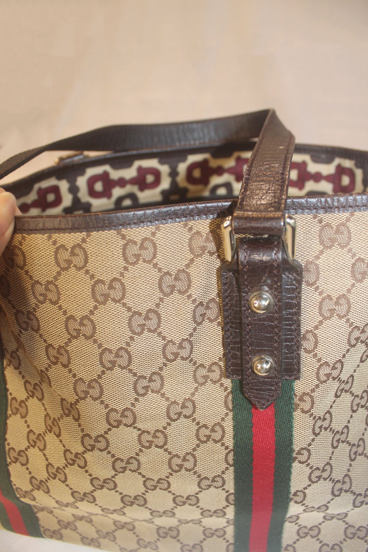 Gucci Monogram Medium Jolicoeur Tote Bag