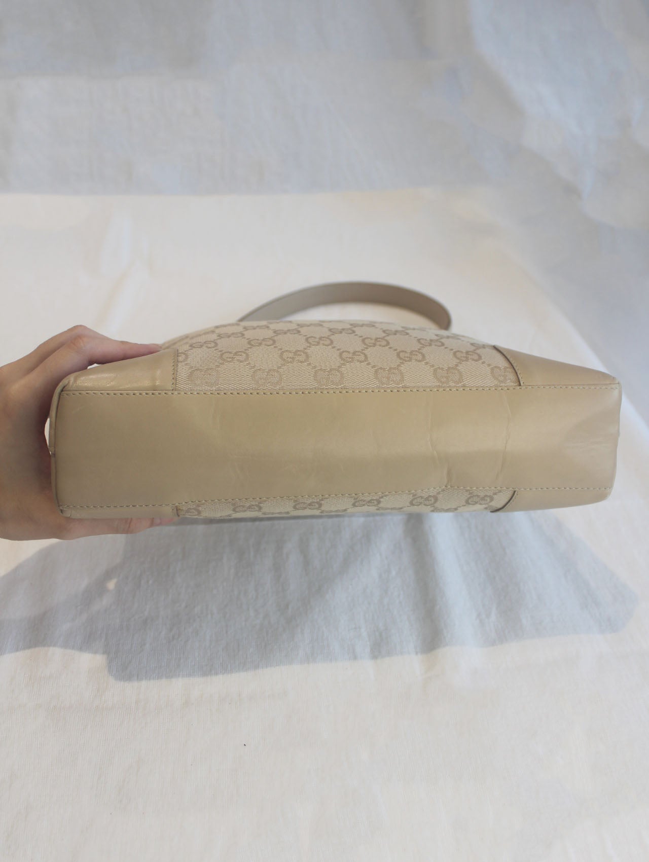 Gucci One Shoulder Canvas Tote