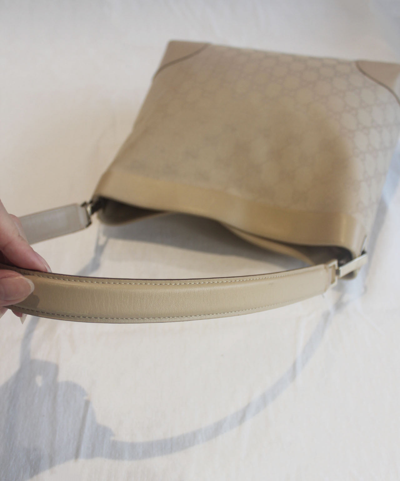 Gucci One Shoulder Canvas Tote