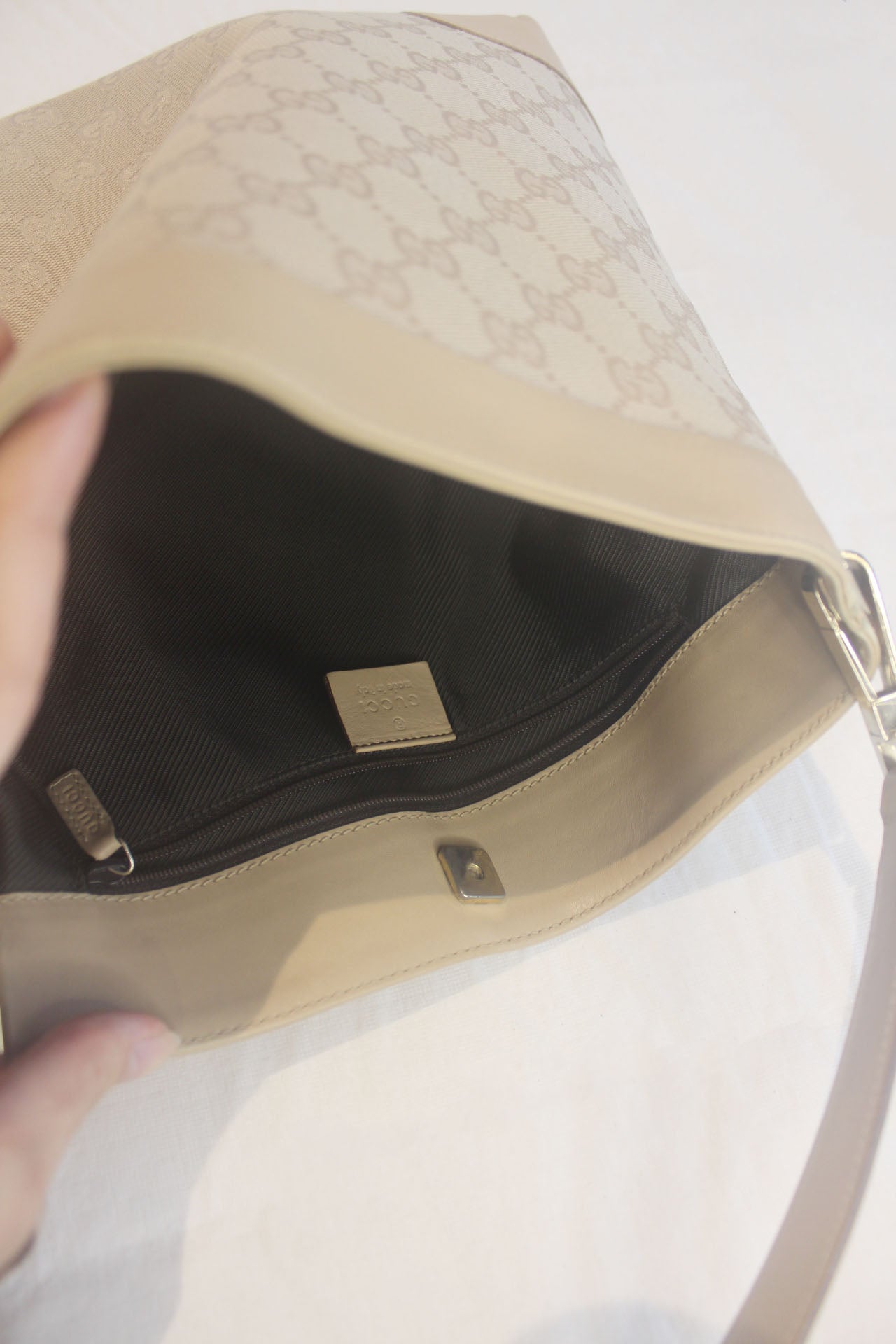Gucci One Shoulder Canvas Tote