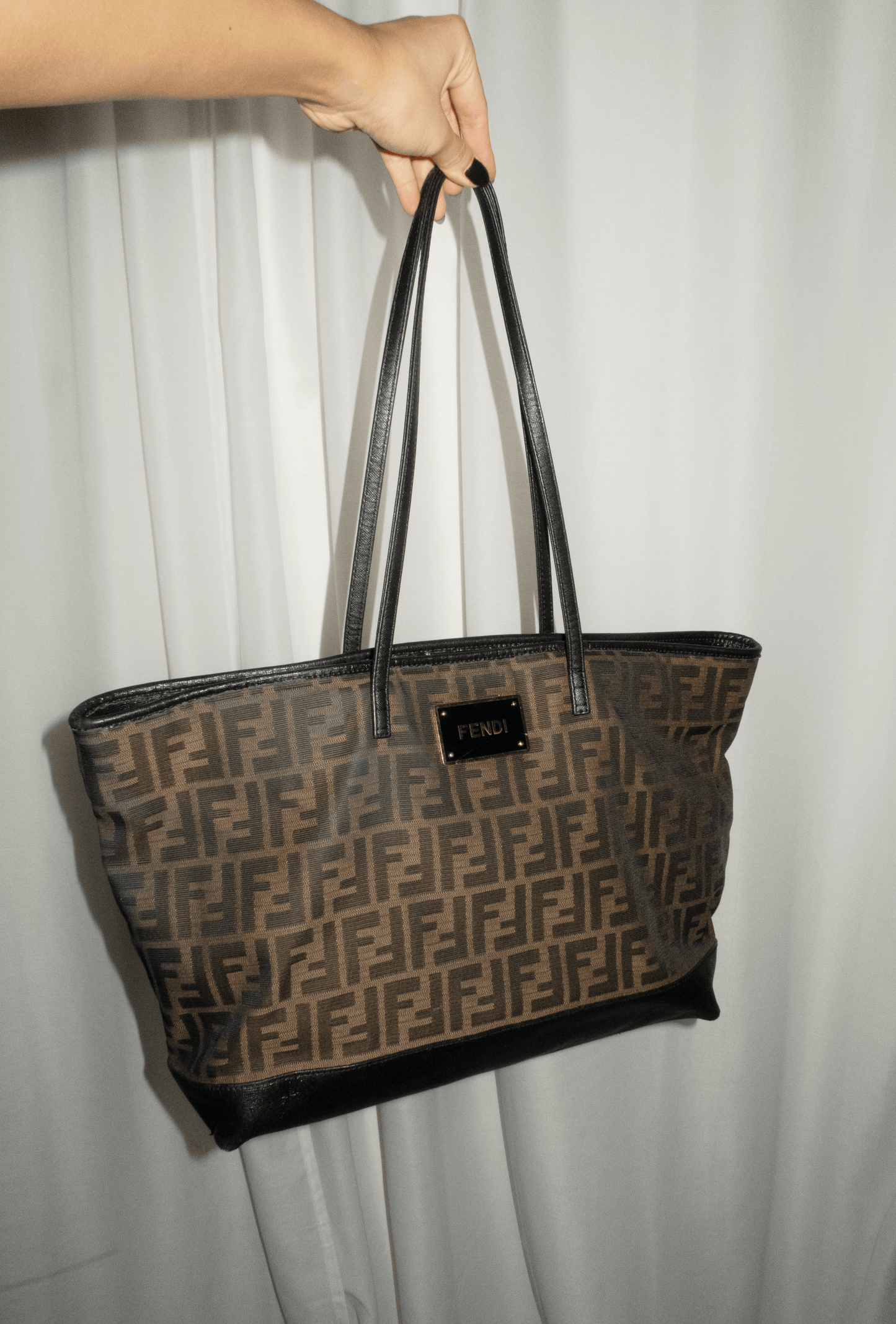 Fendi Zucca Monogram Shopper Tote Bag