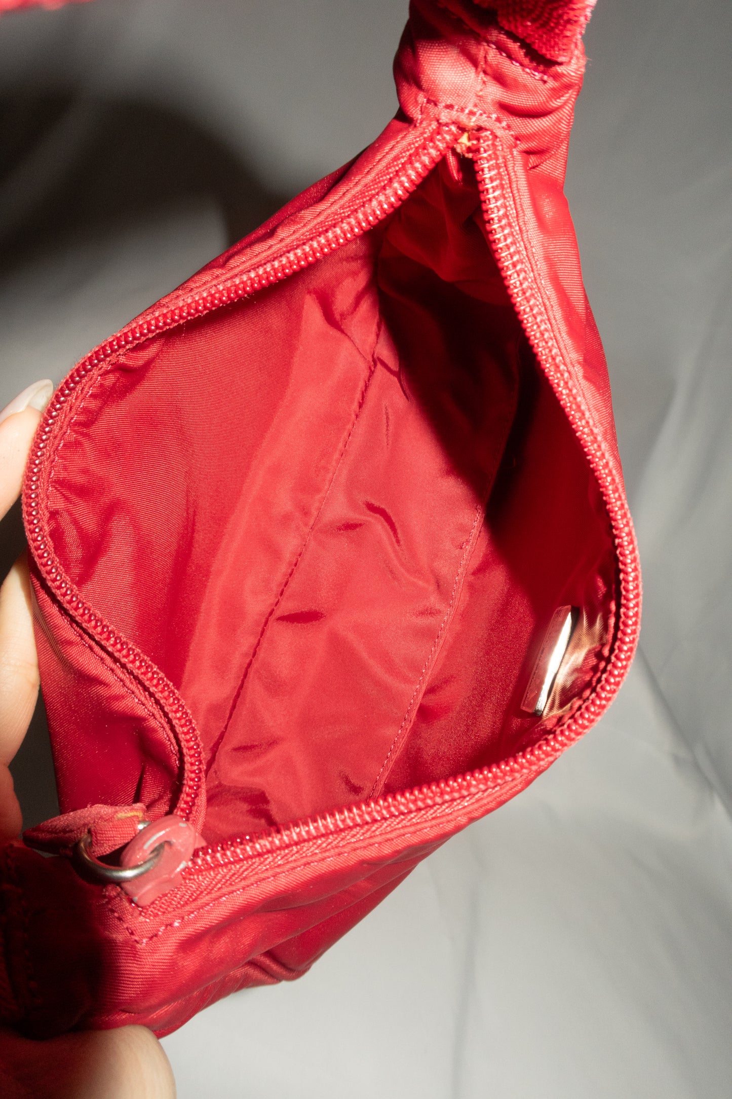Prada Red Tessuto Nylon Bag