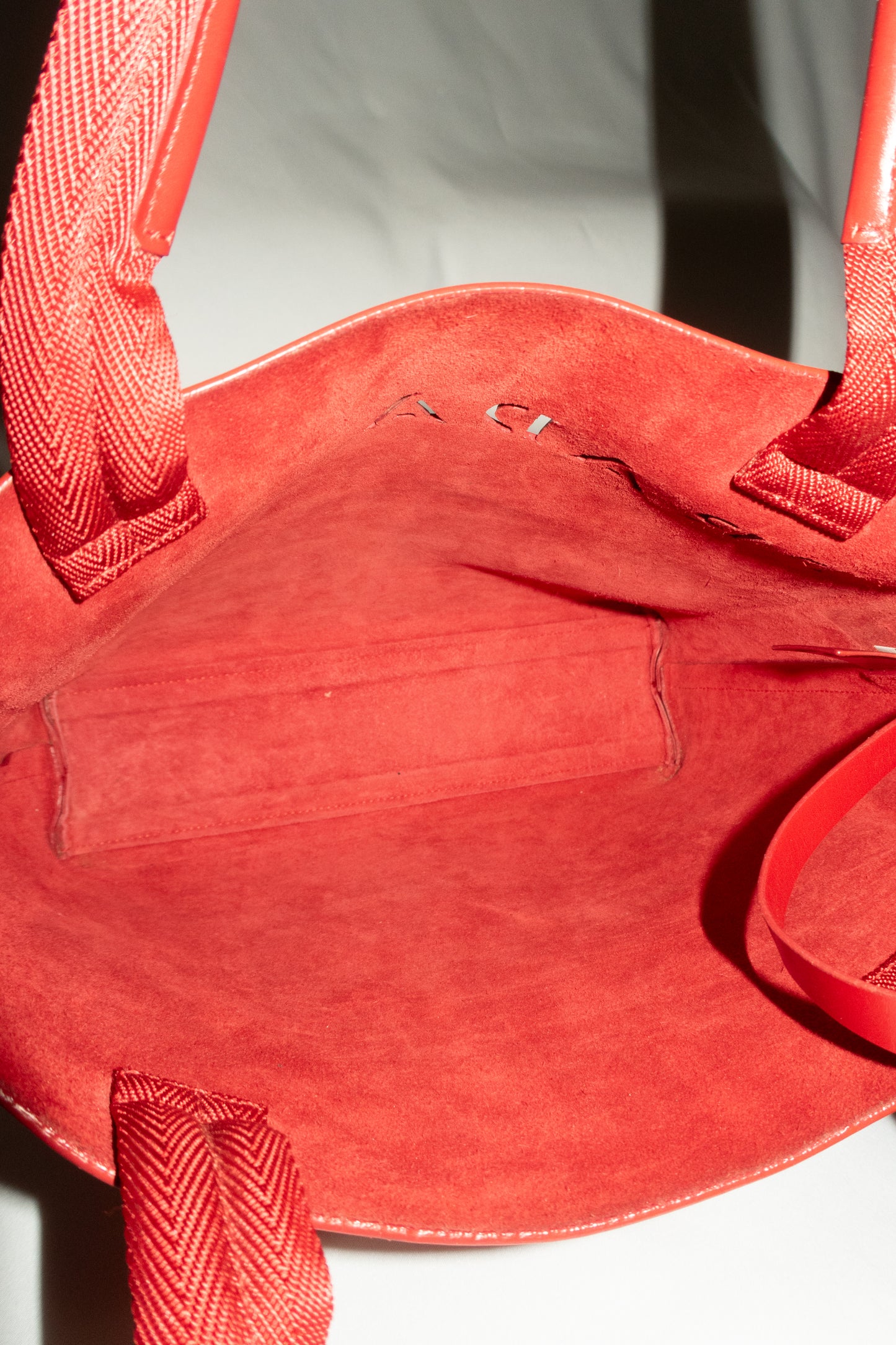 Prada Red Leather Tote Bag