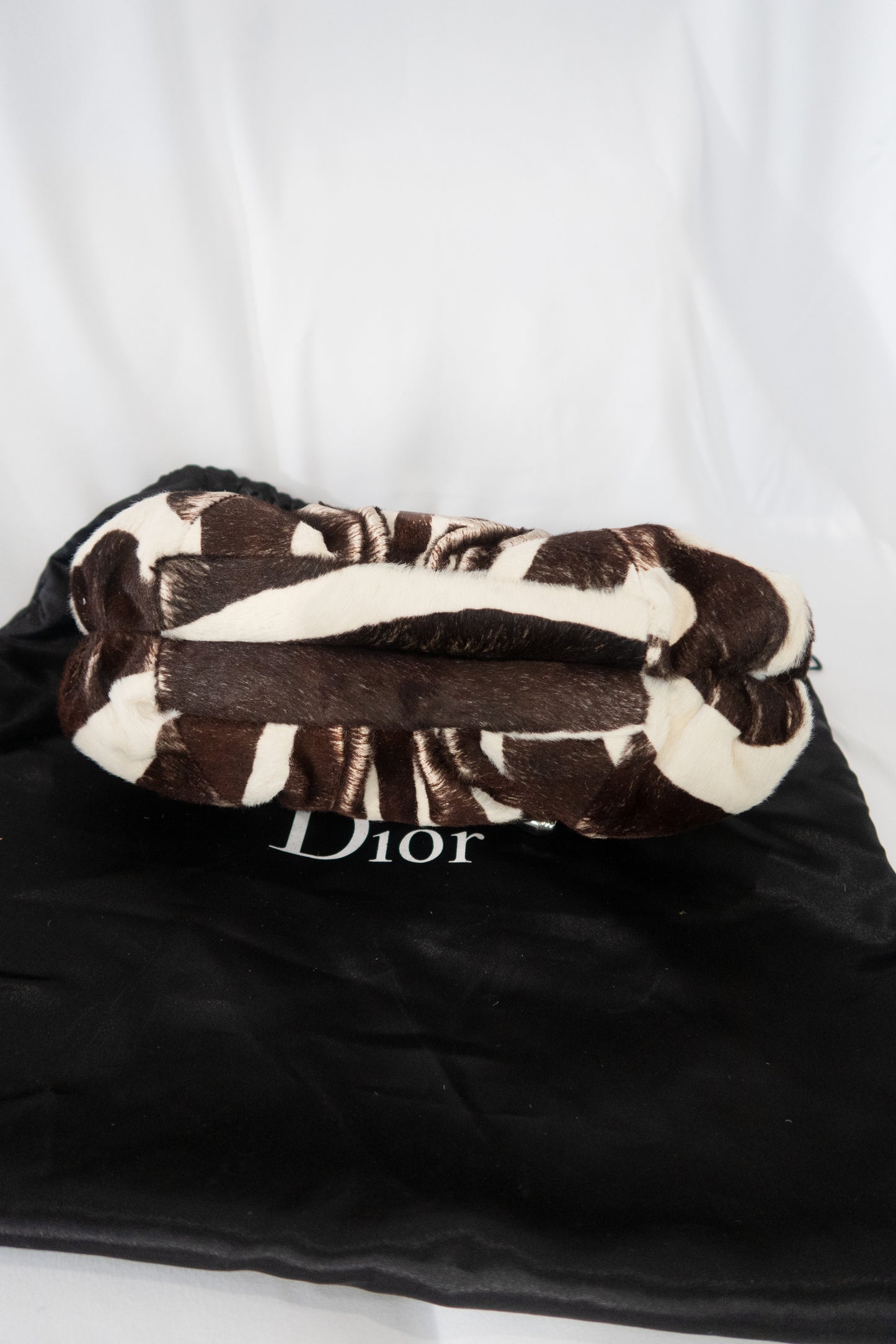 Christian Dior Jazz Club Pony Hair Zebra Print Shoulder Bag